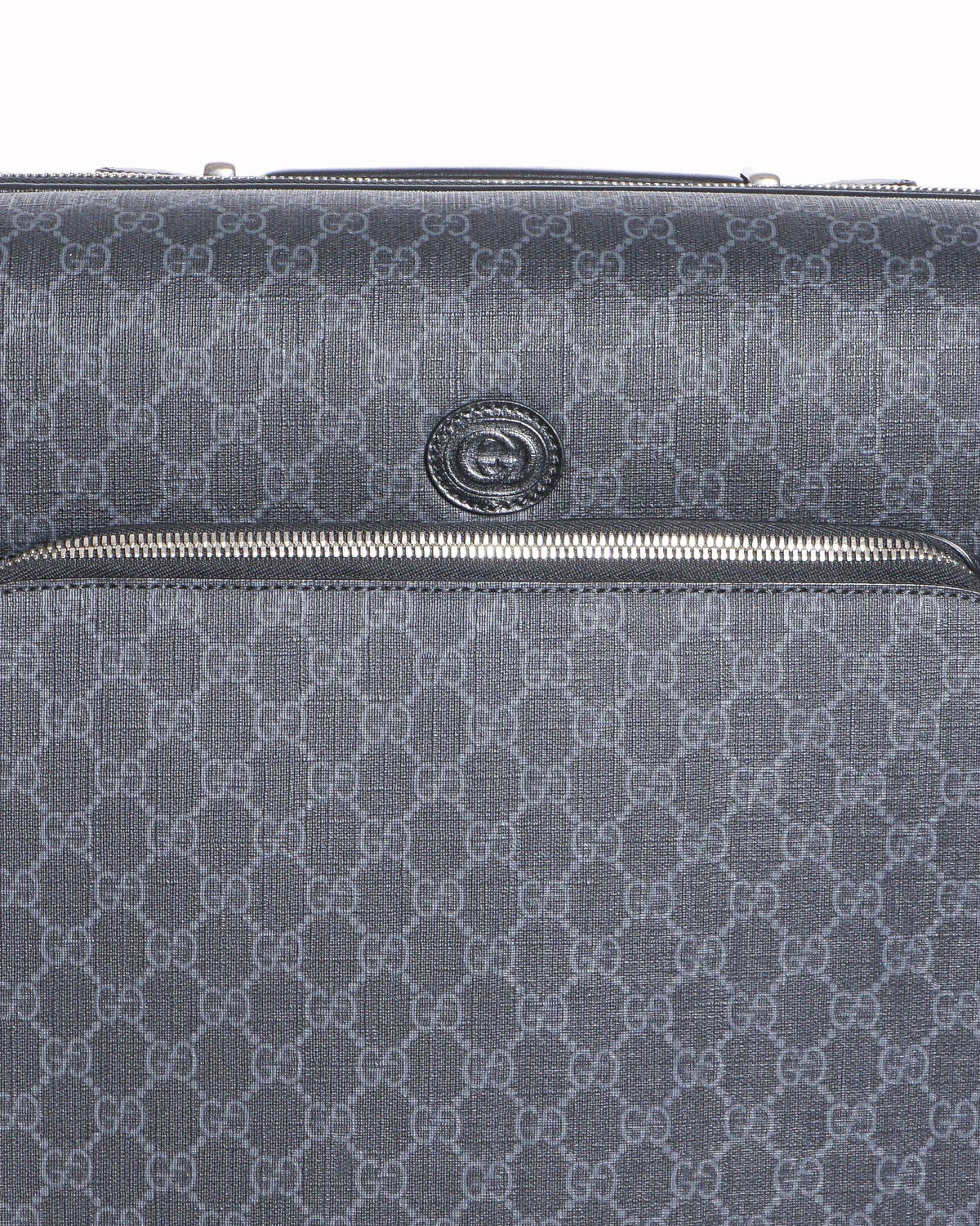 Gucci GG Supreme Black Coated-Canvas Carry-On Trolley Suitcase