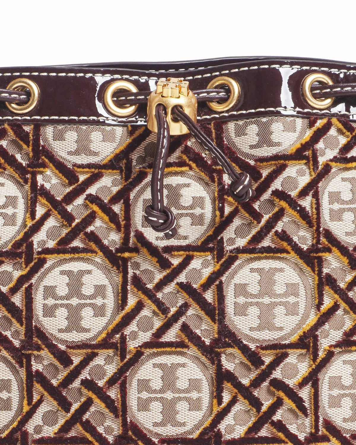 Tory Burch T Monogram Chenille Jacquard Bucket Bag