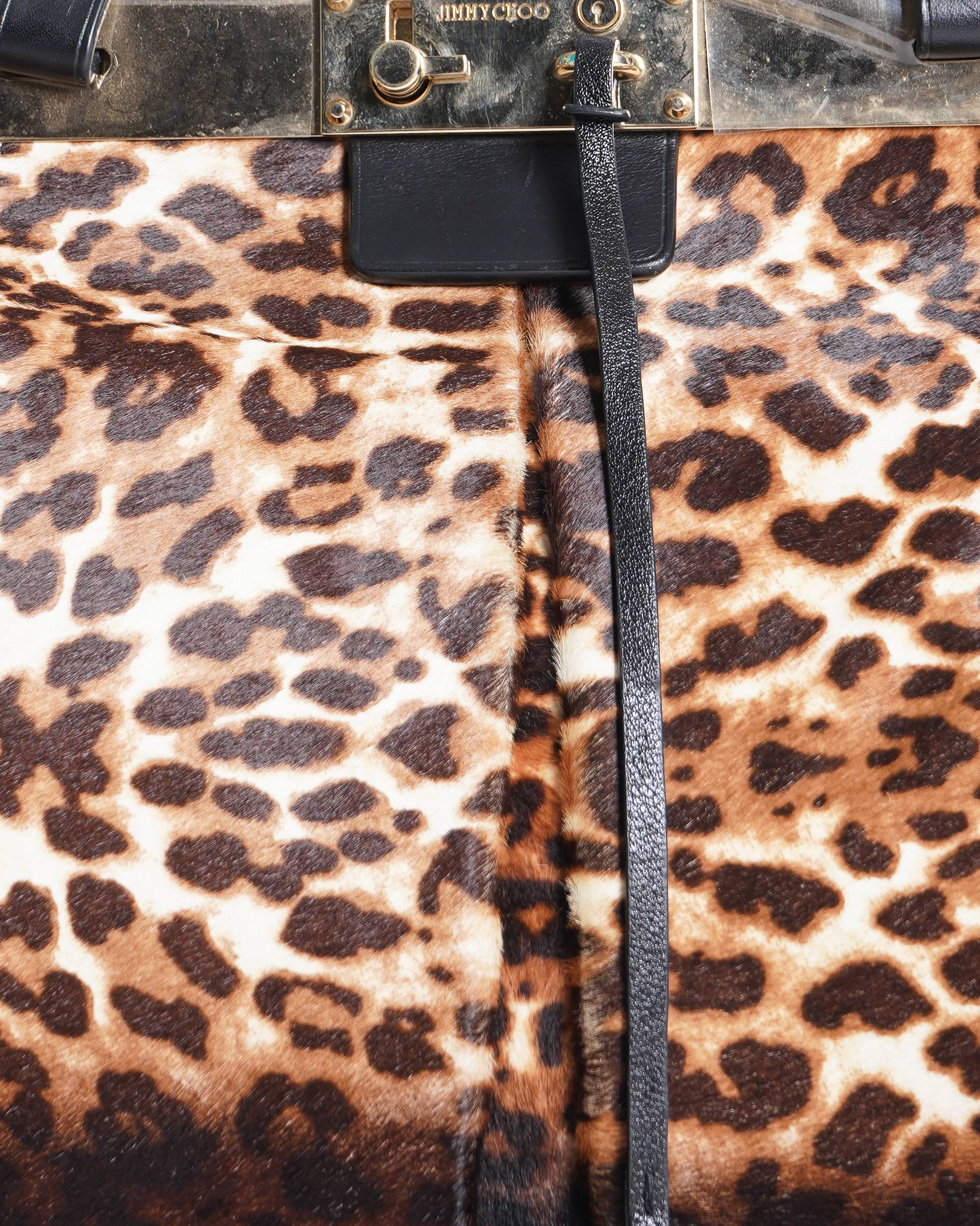 Jimmy Choo Leopard Print Shoulder Bag