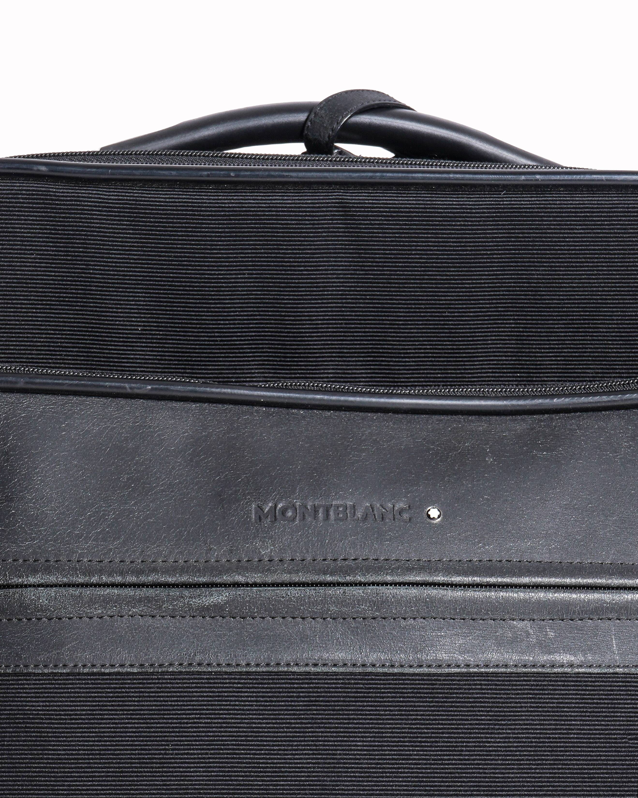Montblanc Black Fabric/Leather Night Flight Trolley