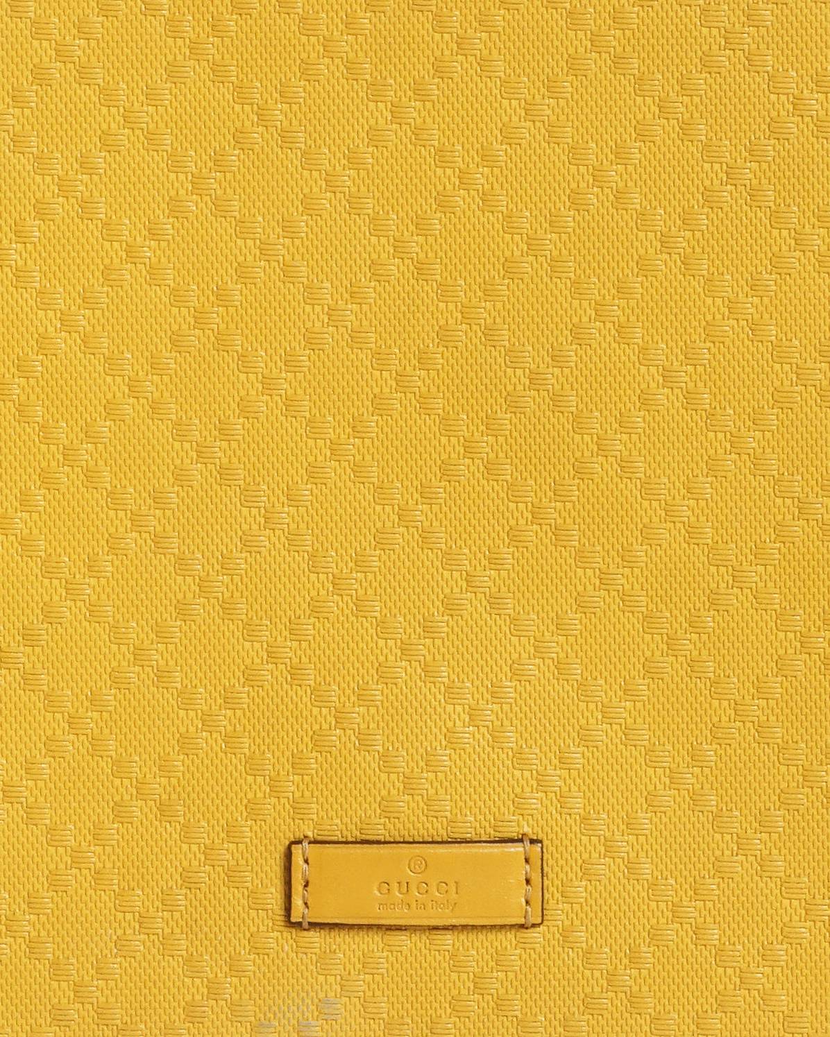 Gucci Yellow Microguccissima Leather Envelope Portfolio Clutch