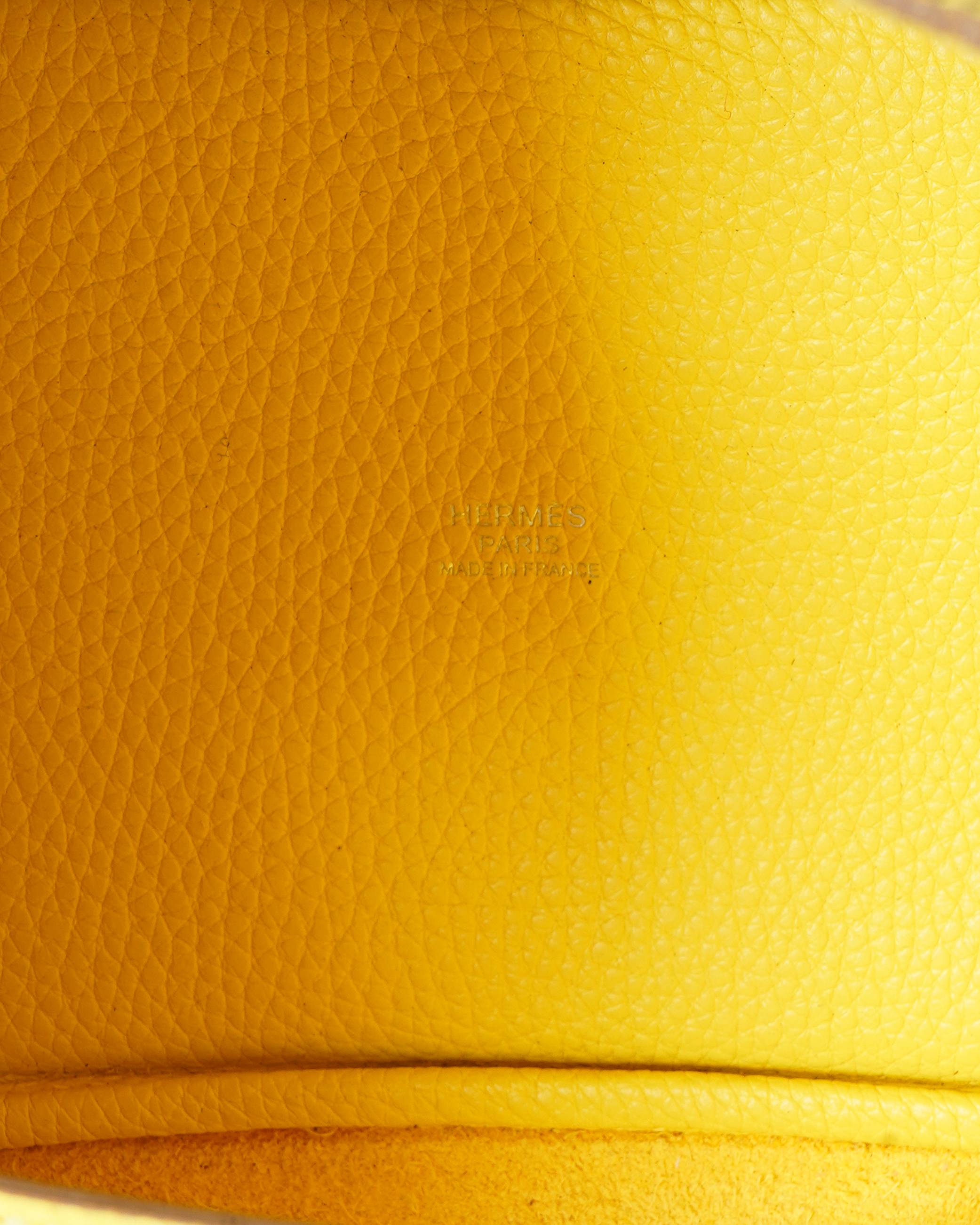 Hermès Jaune De Naples Clemence Picotin Lock 18 Palladium Hadware Handbag