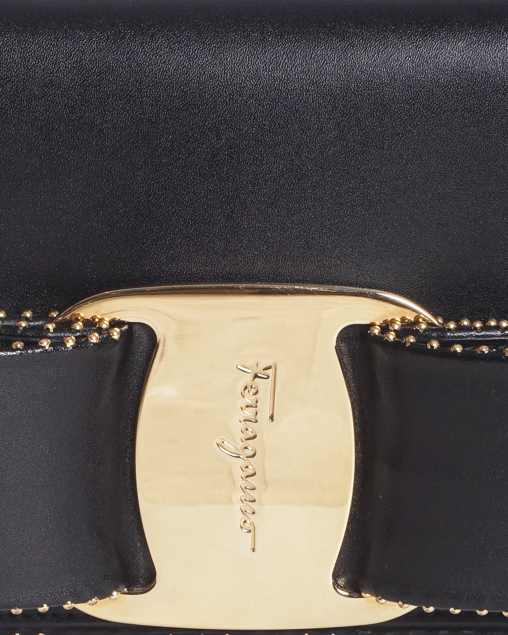 Salvatore Ferragamo Studded Mini Vara Bow Crossbody Bag