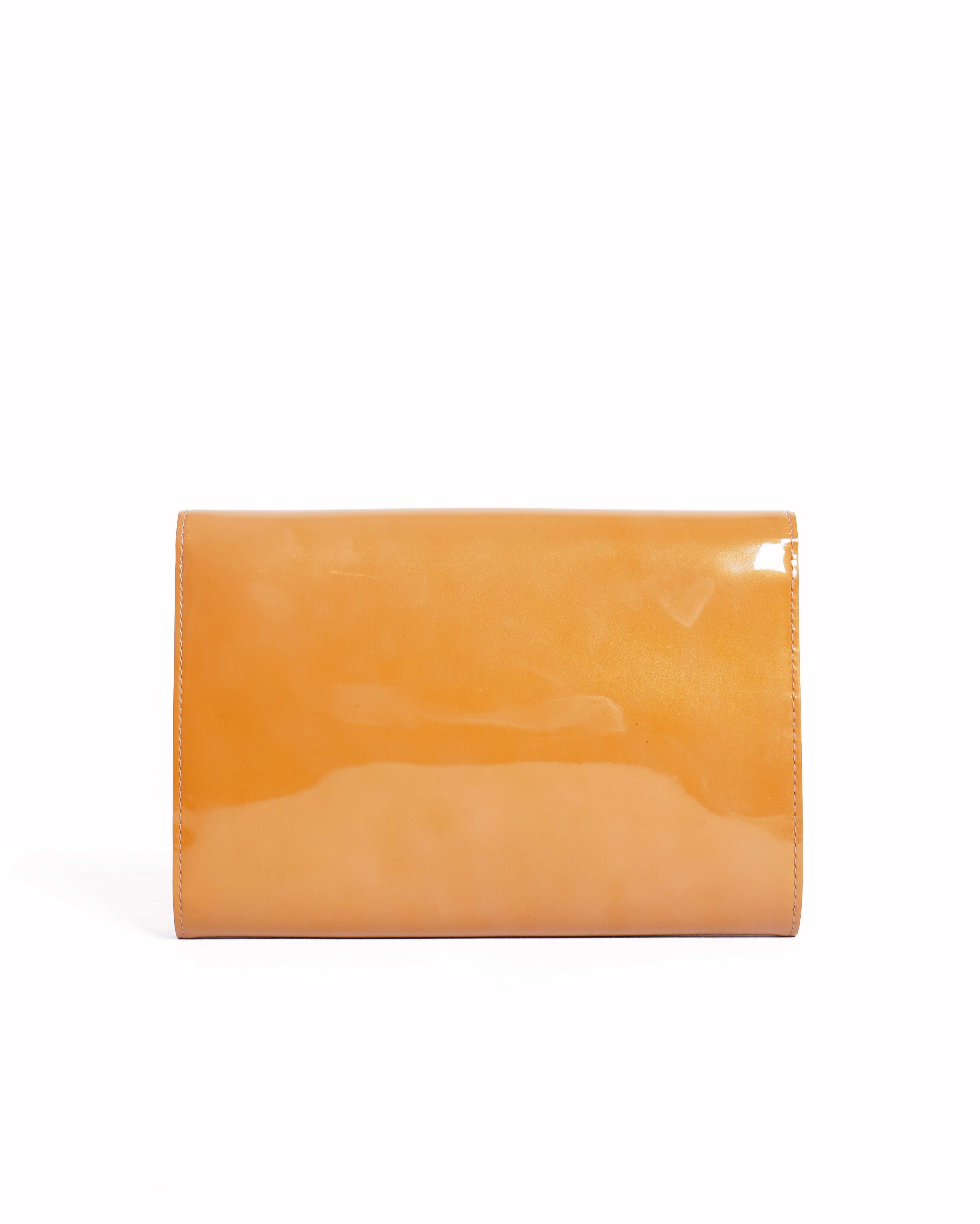 Louis vuitton louise mustard yellow patent clutch