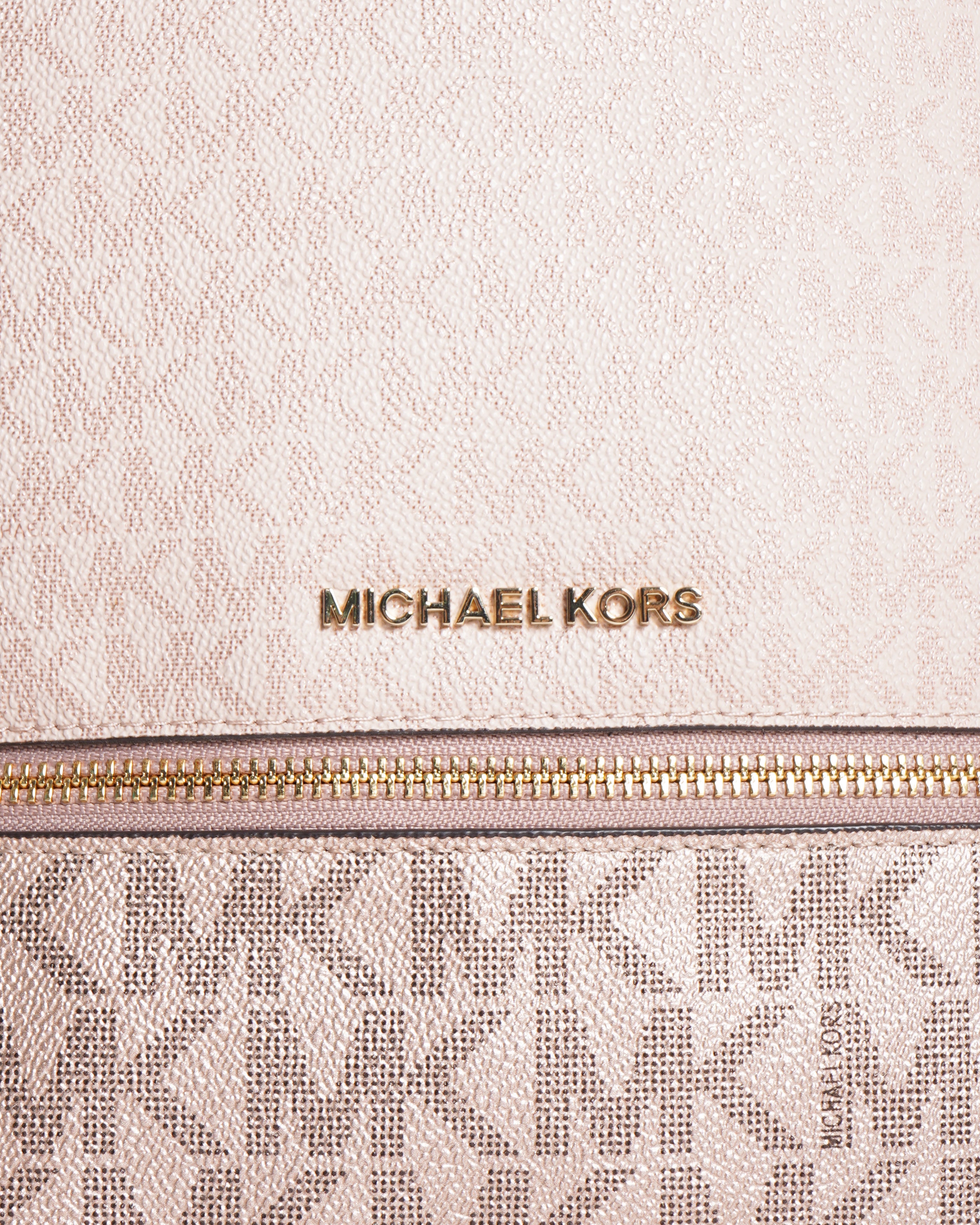 New Michael Kors Rhea Medium Color-Block Signature Logo Backpack