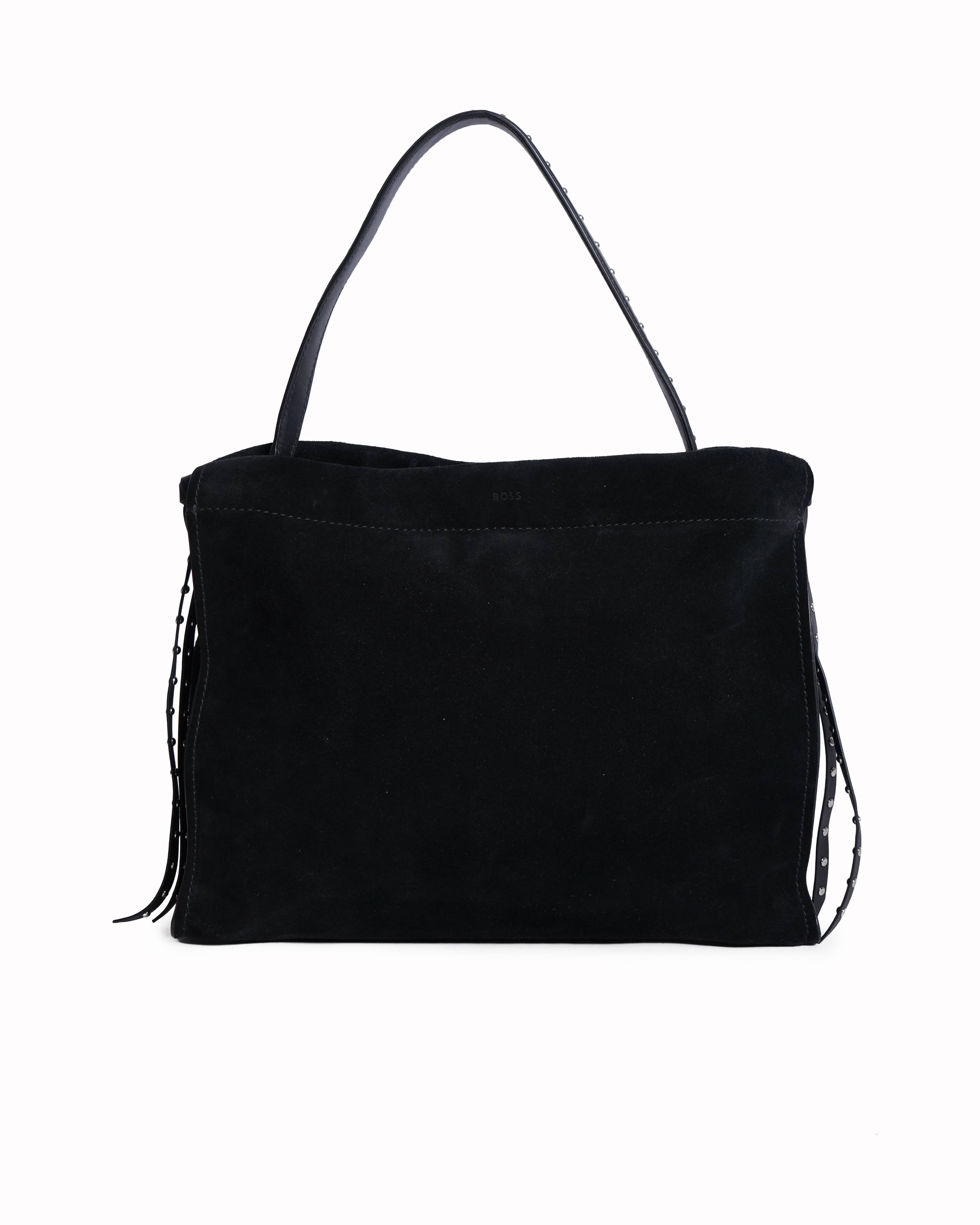 New Hugo boss black suede shoulder bag