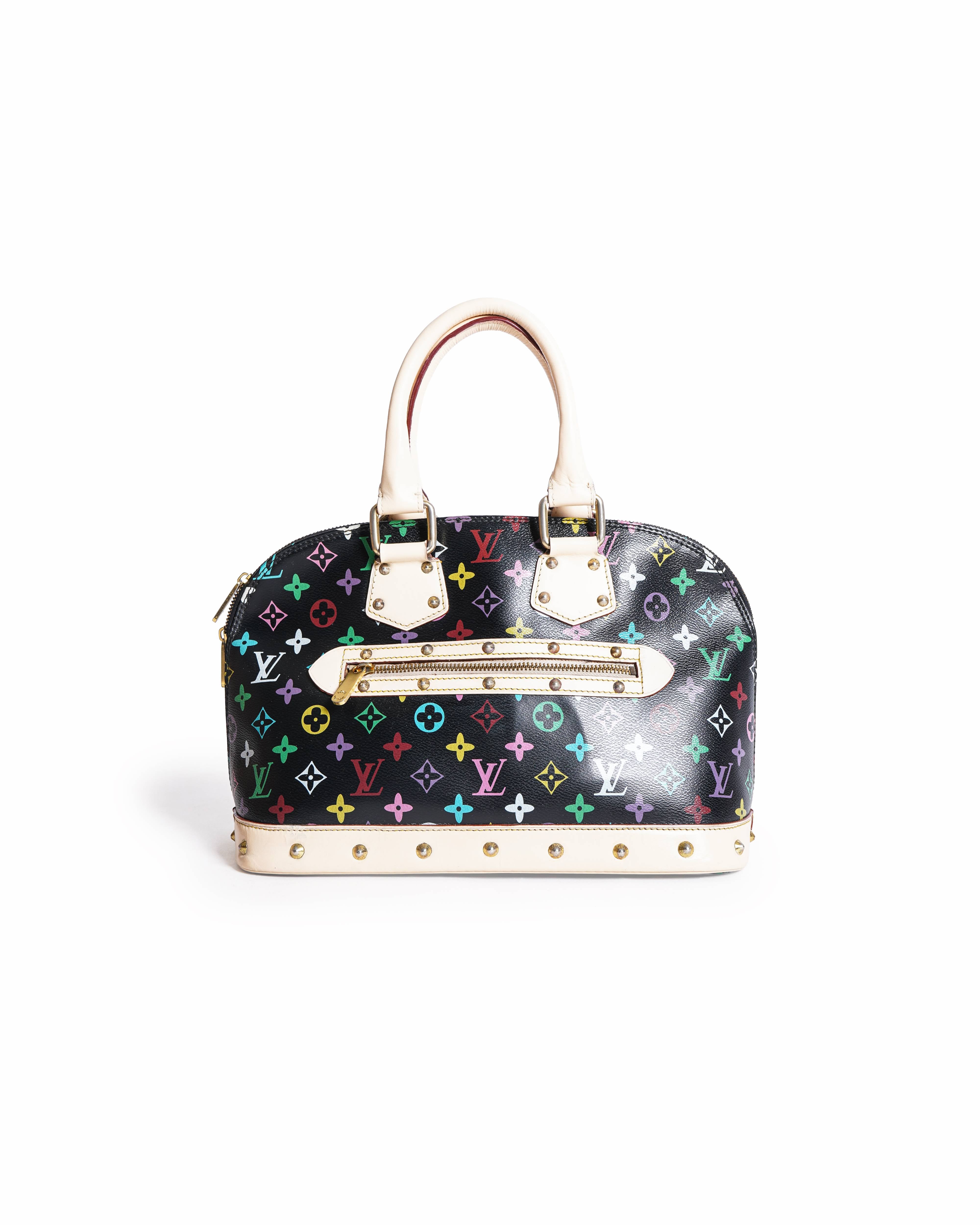 Louis Vuitton x Takashi Murakami Black Monogram Multicolore Alma PM