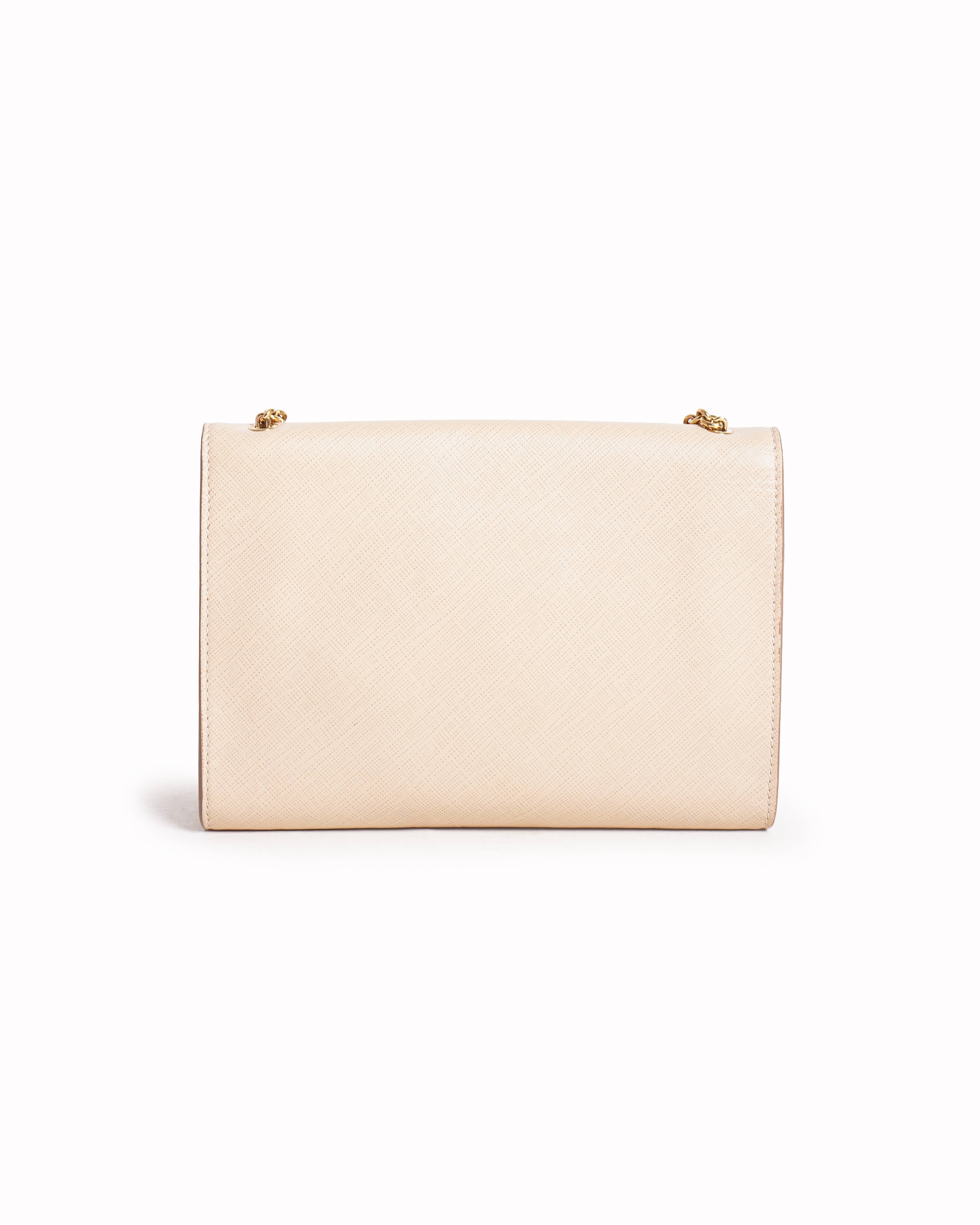 Salvatore Ferragamo
Beige Miss Vara Textured Small Leather Crossbody Bag