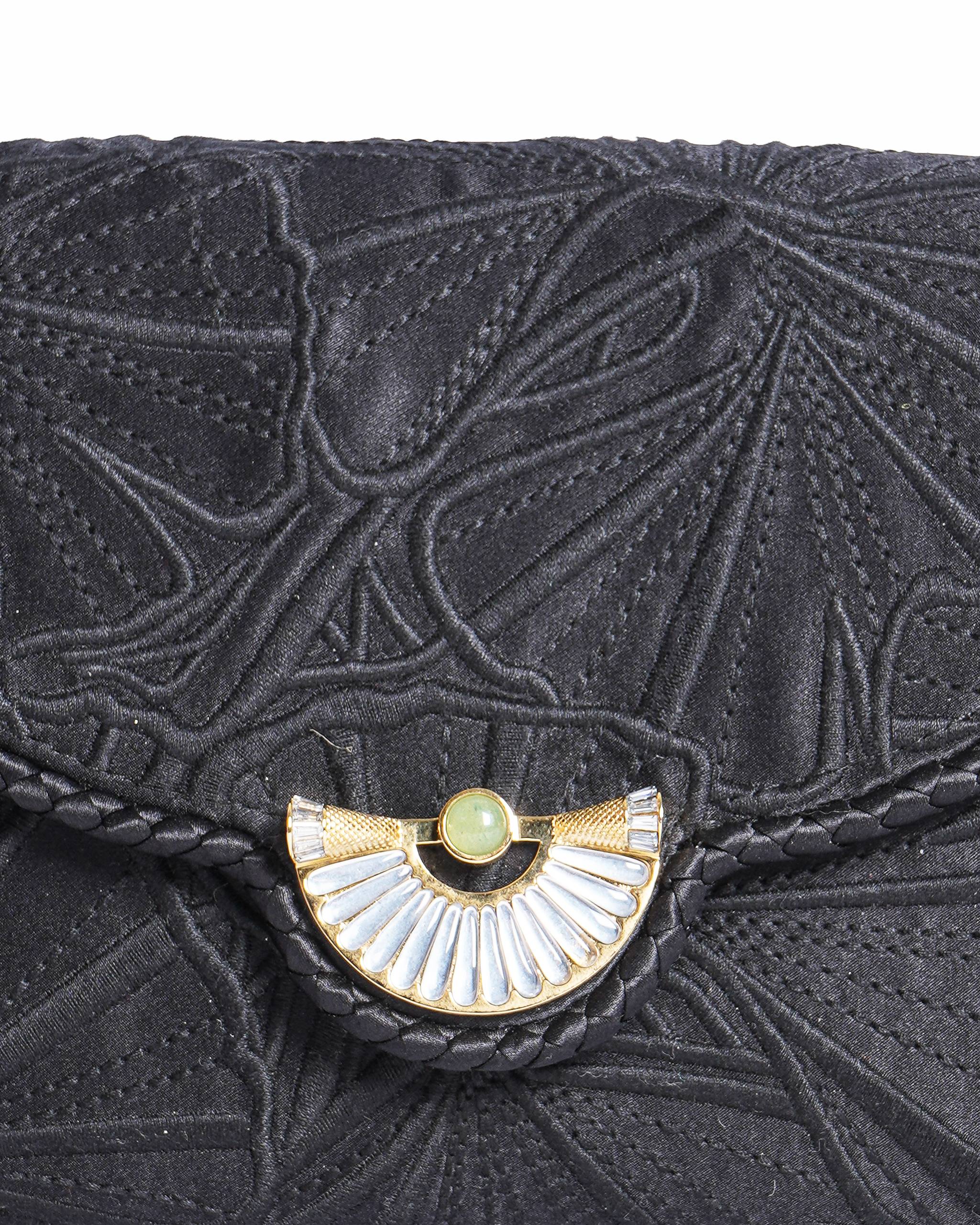 Shanghai Thang Envelope Clutch Bag In Black