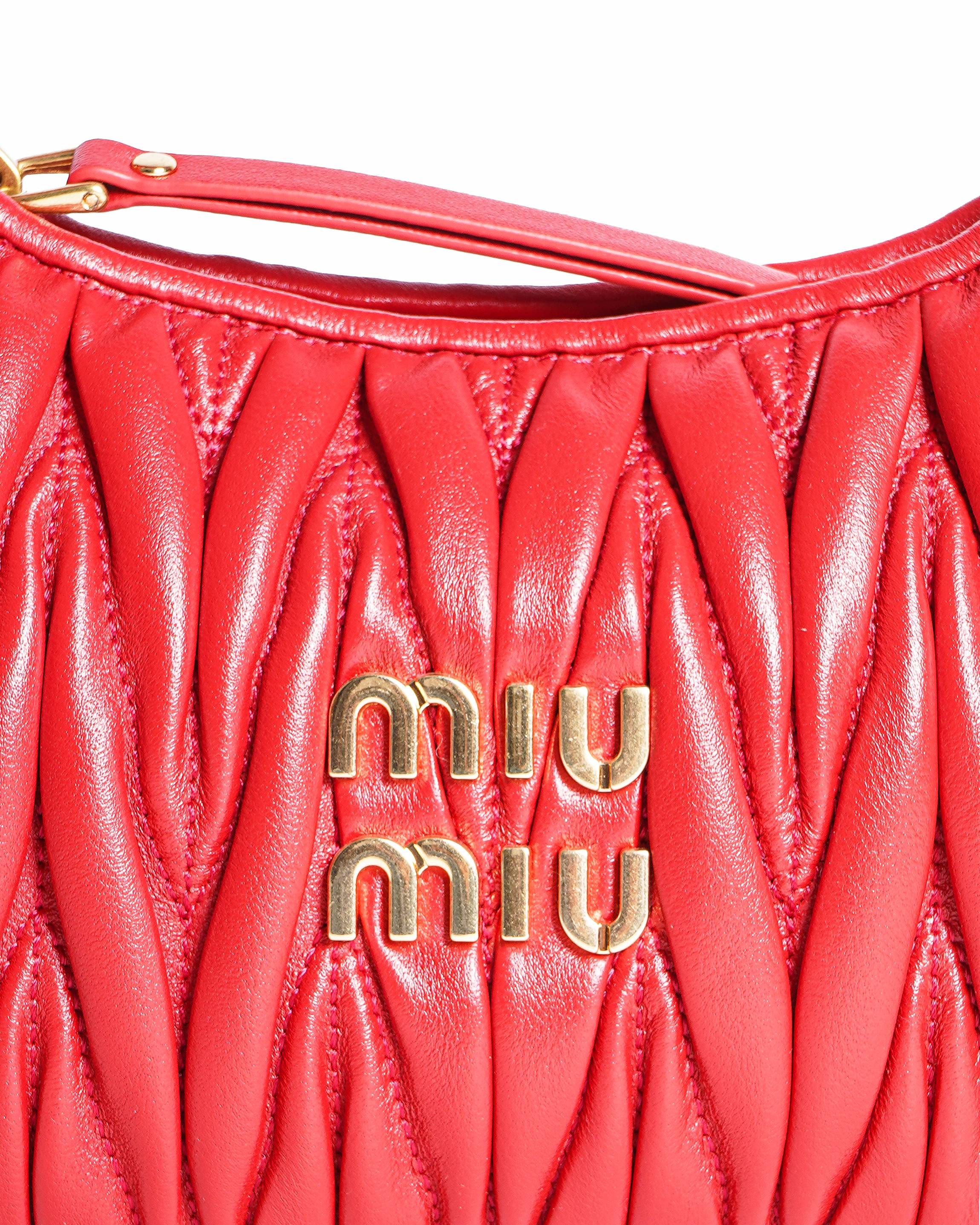 Miu miu Mini Wander Bag In Napa Leather