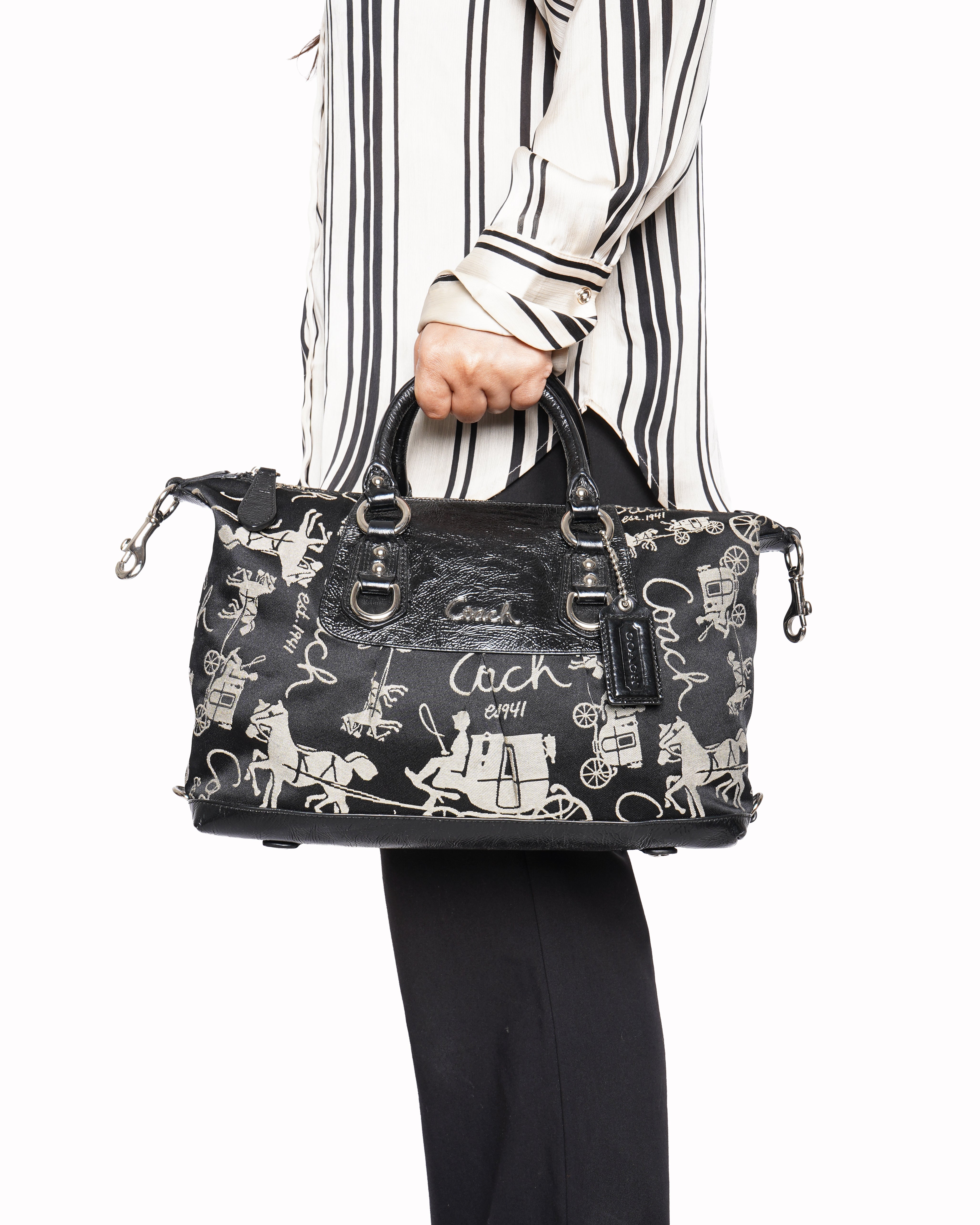 Coach Ashley Horse and Carriage Satchel handbag