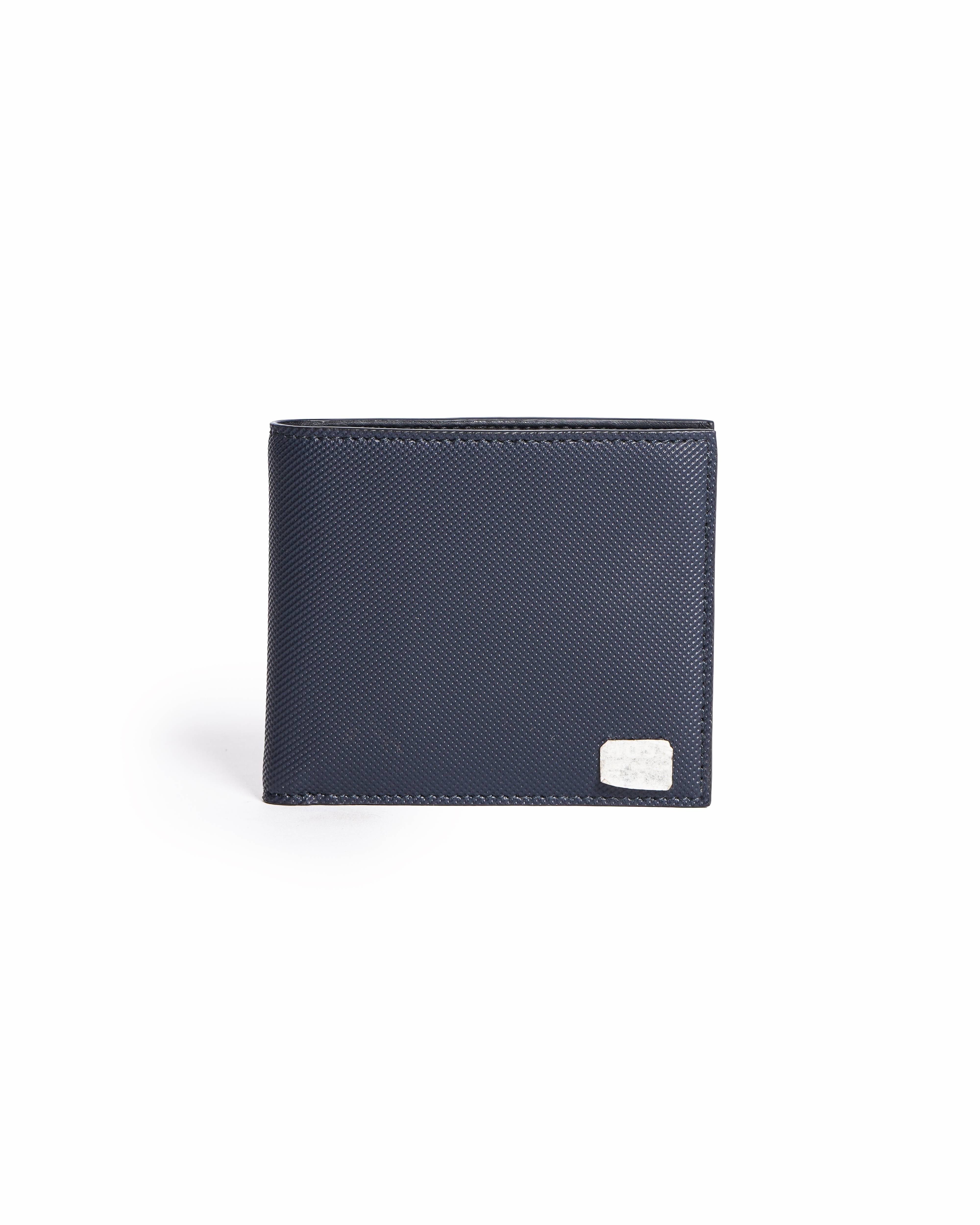 Boss Dark Navy Blue Textured Leather Men's Wallet