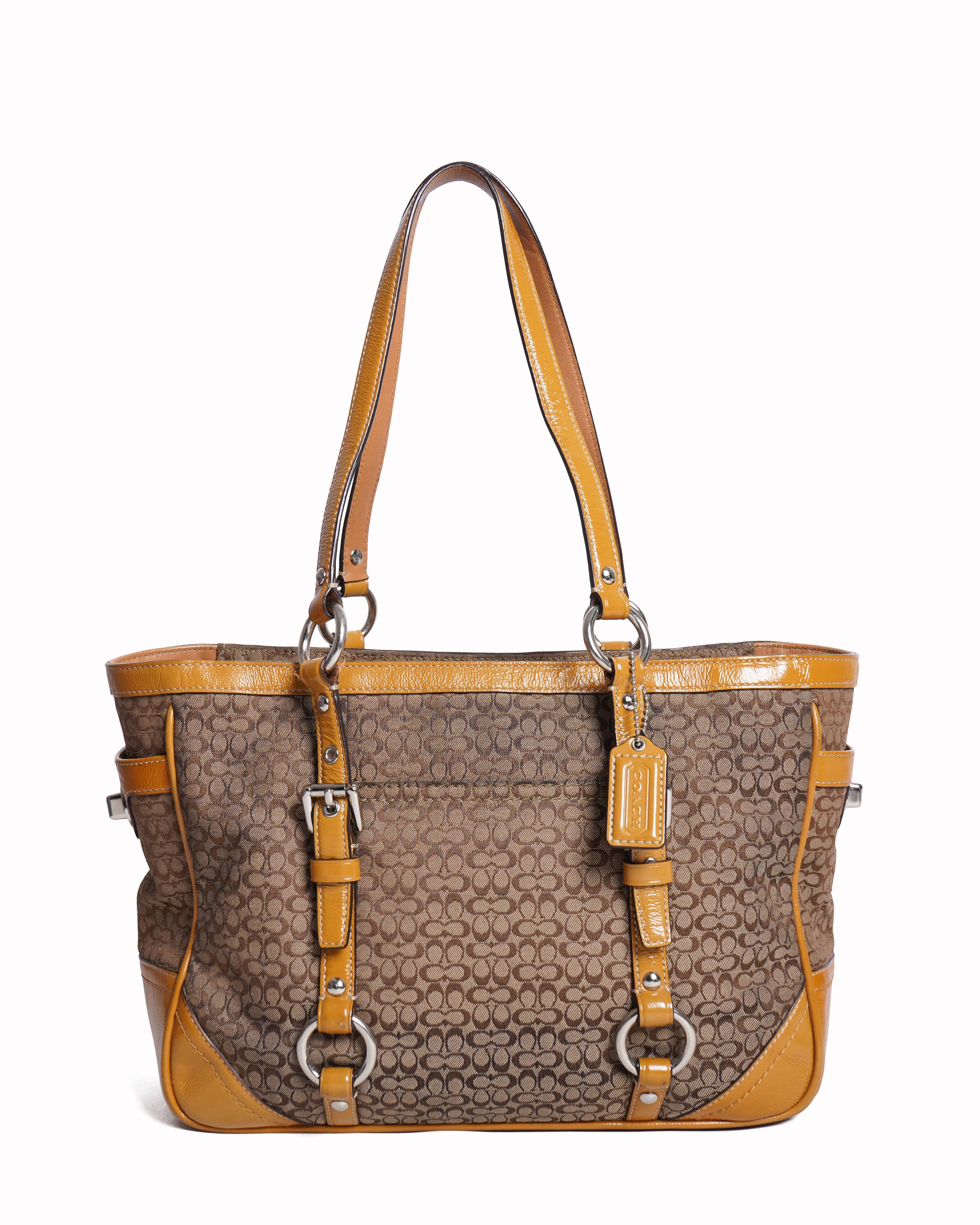 Coach canvas tote bag in brown