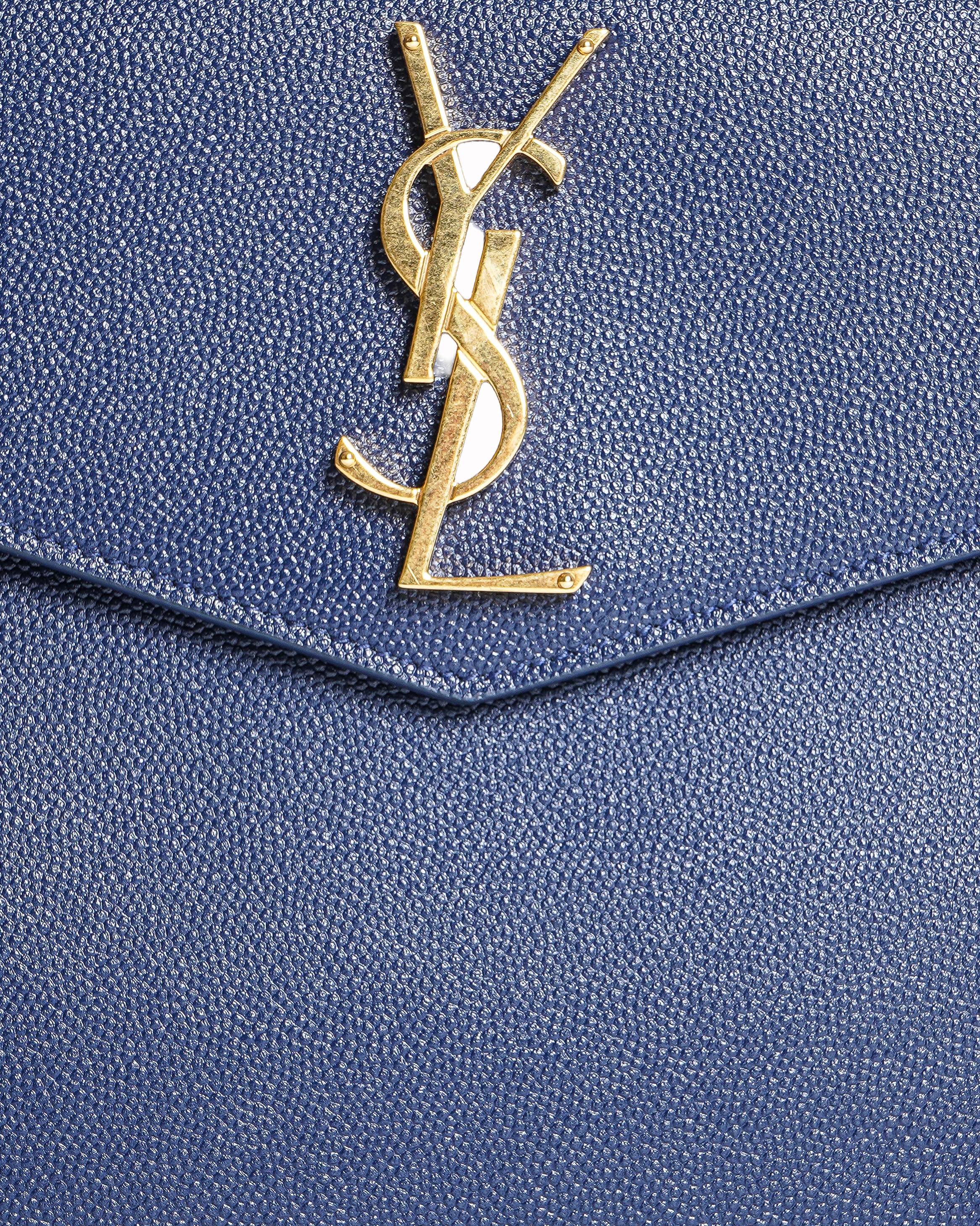 Saint Laurent Uptown Pouch in Grain de Poudre Embossed Leather