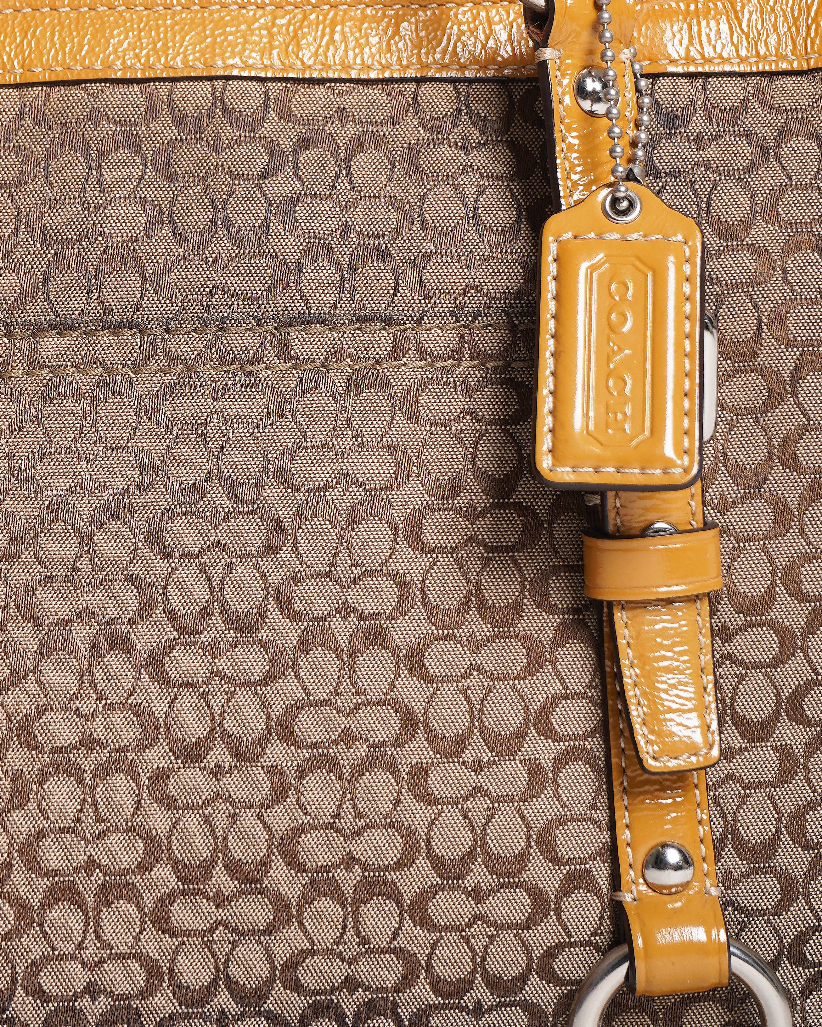 Coach canvas tote bag in brown