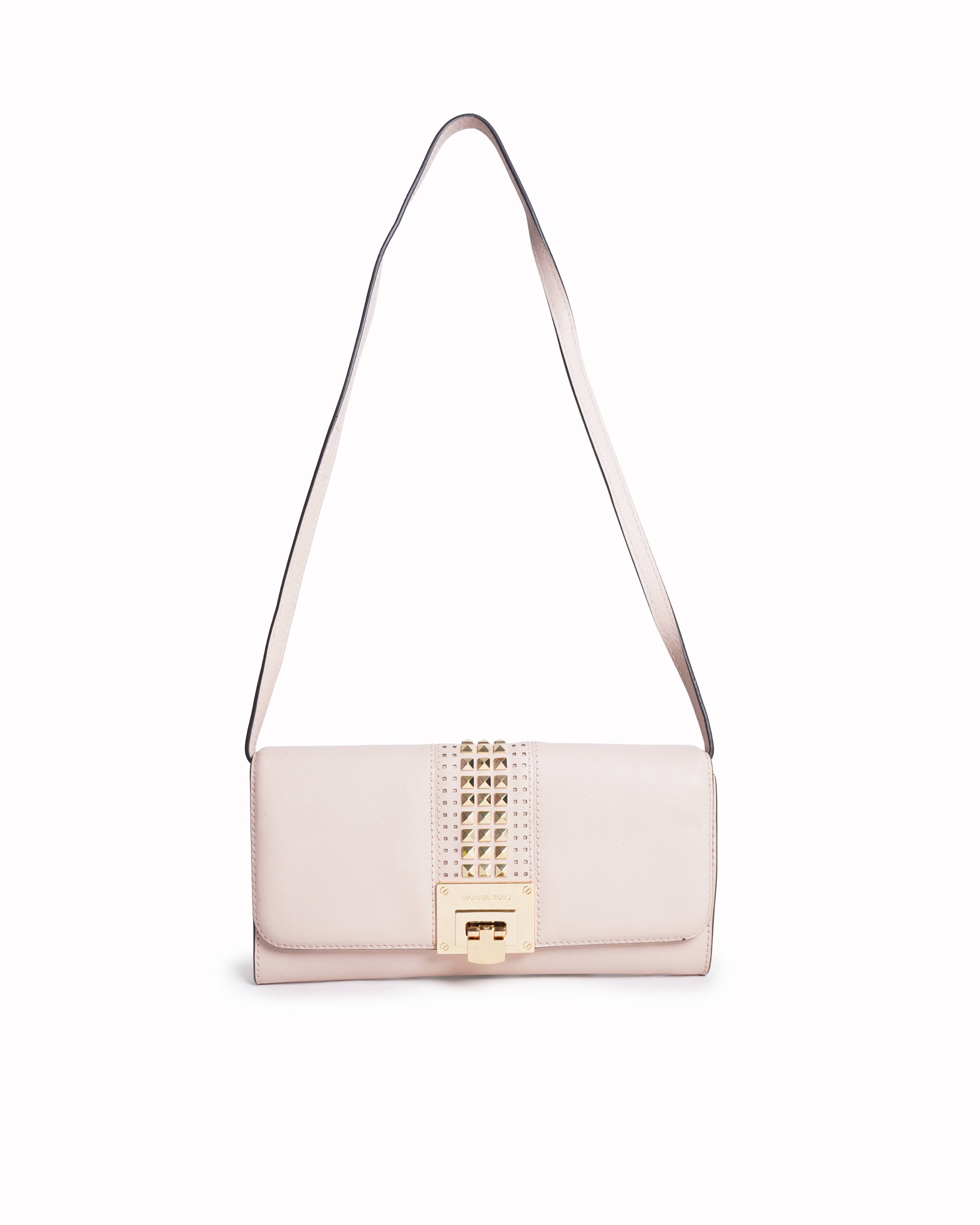 Michael Kors Light Pink Studded Shoulder Bag