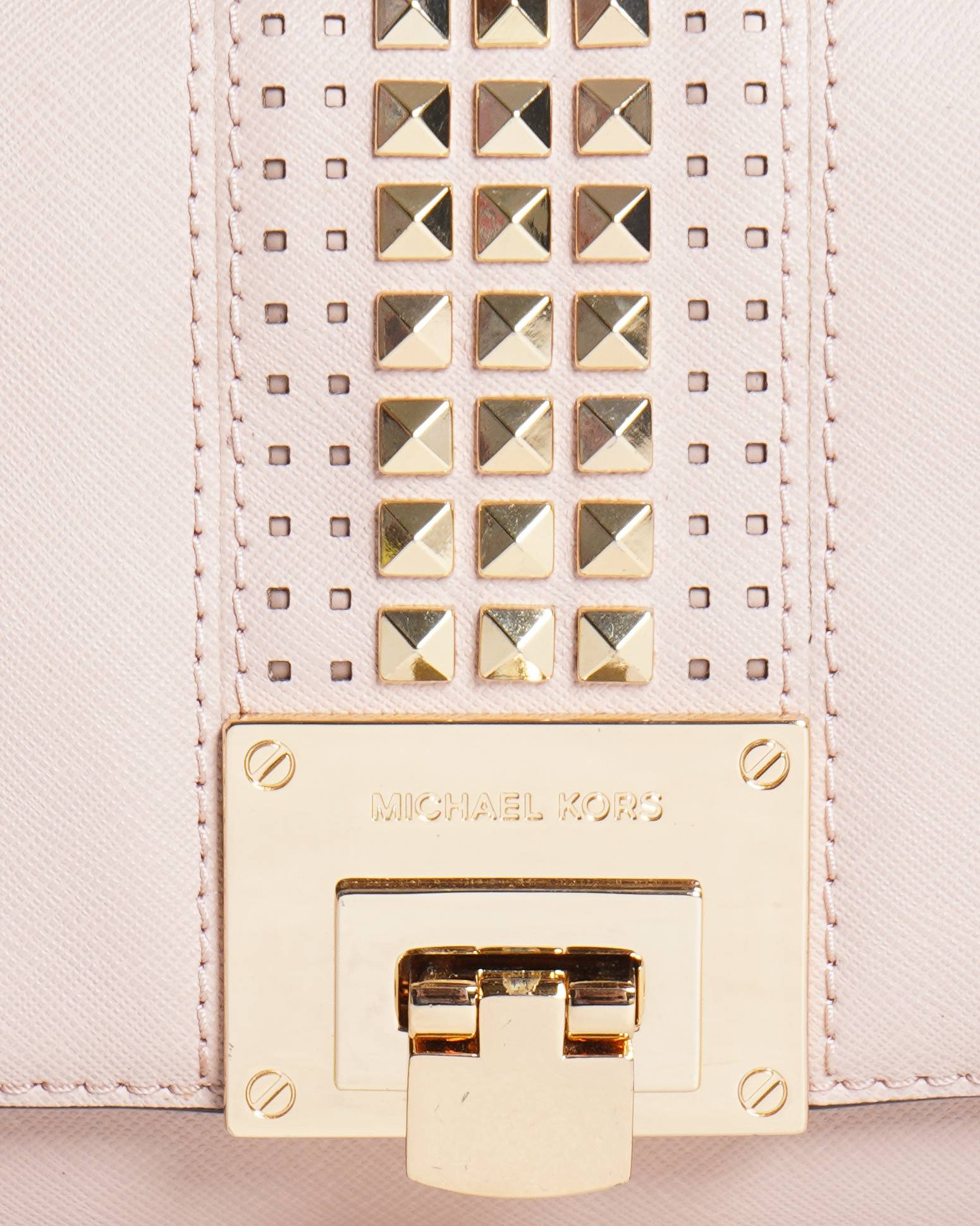 Michael Kors Light Pink Studded Shoulder Bag