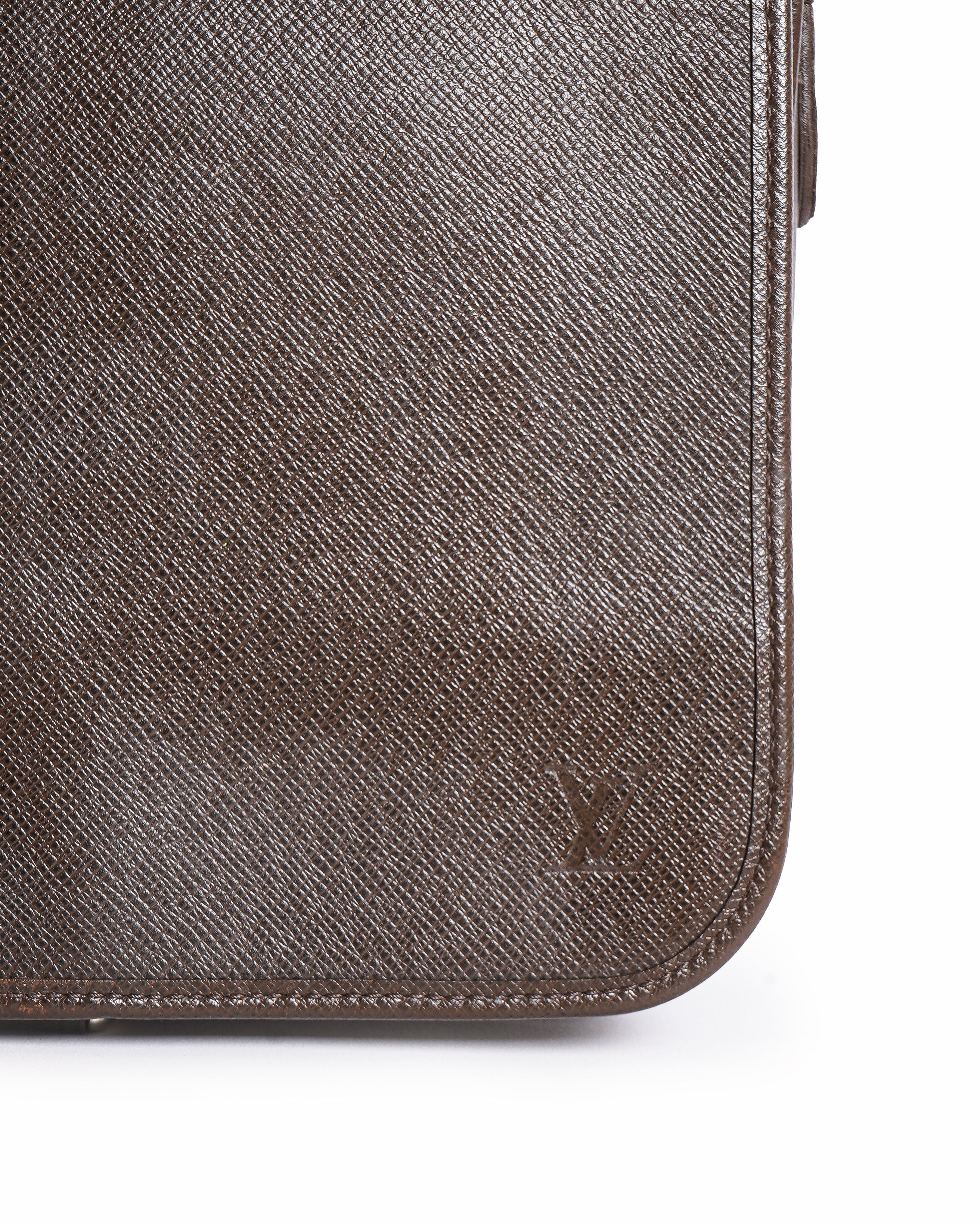 Louis Vuitton brown leather messenger bag