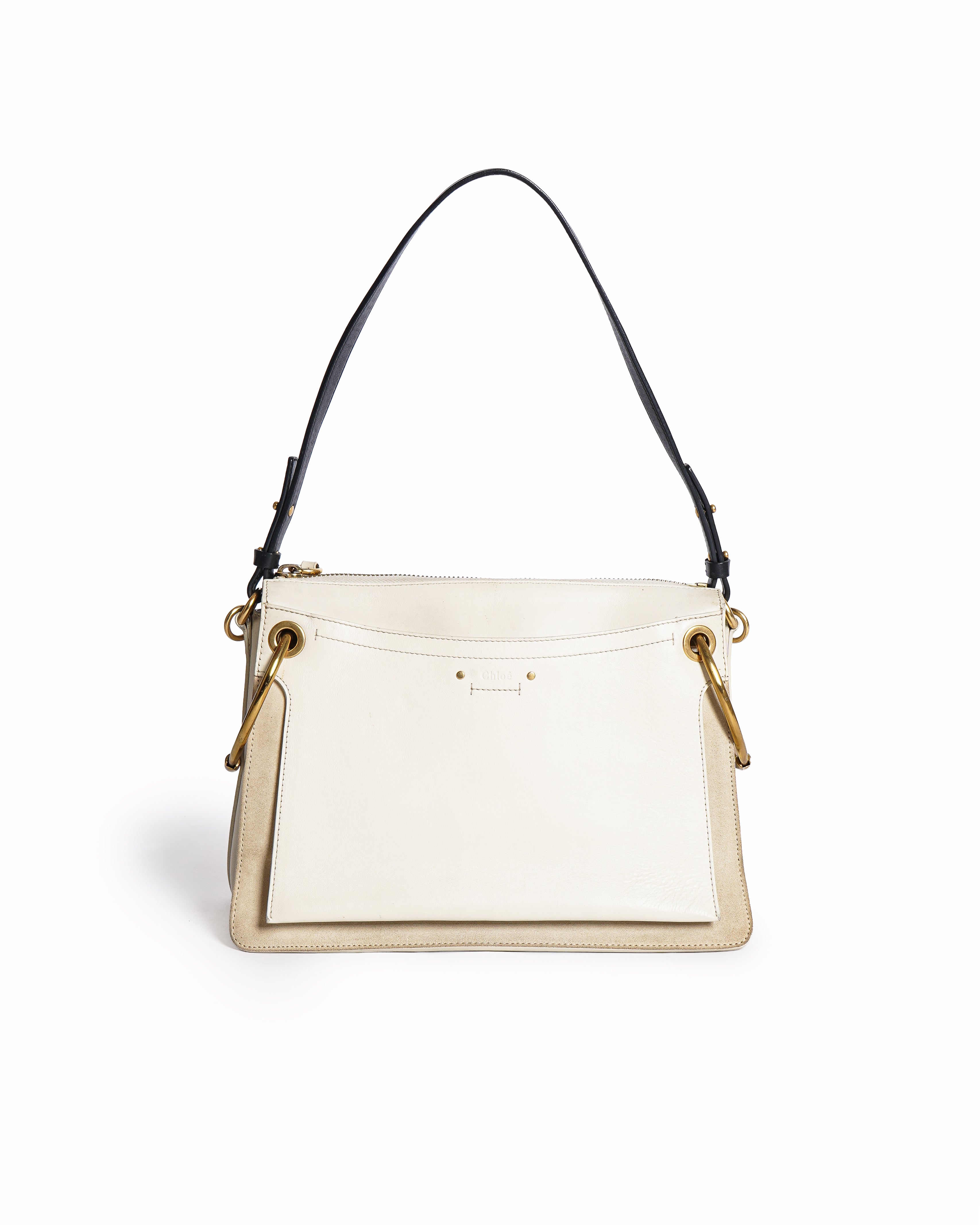 ChloƩ Roy Medium Smooth Leather and Suede Shoulder Bag