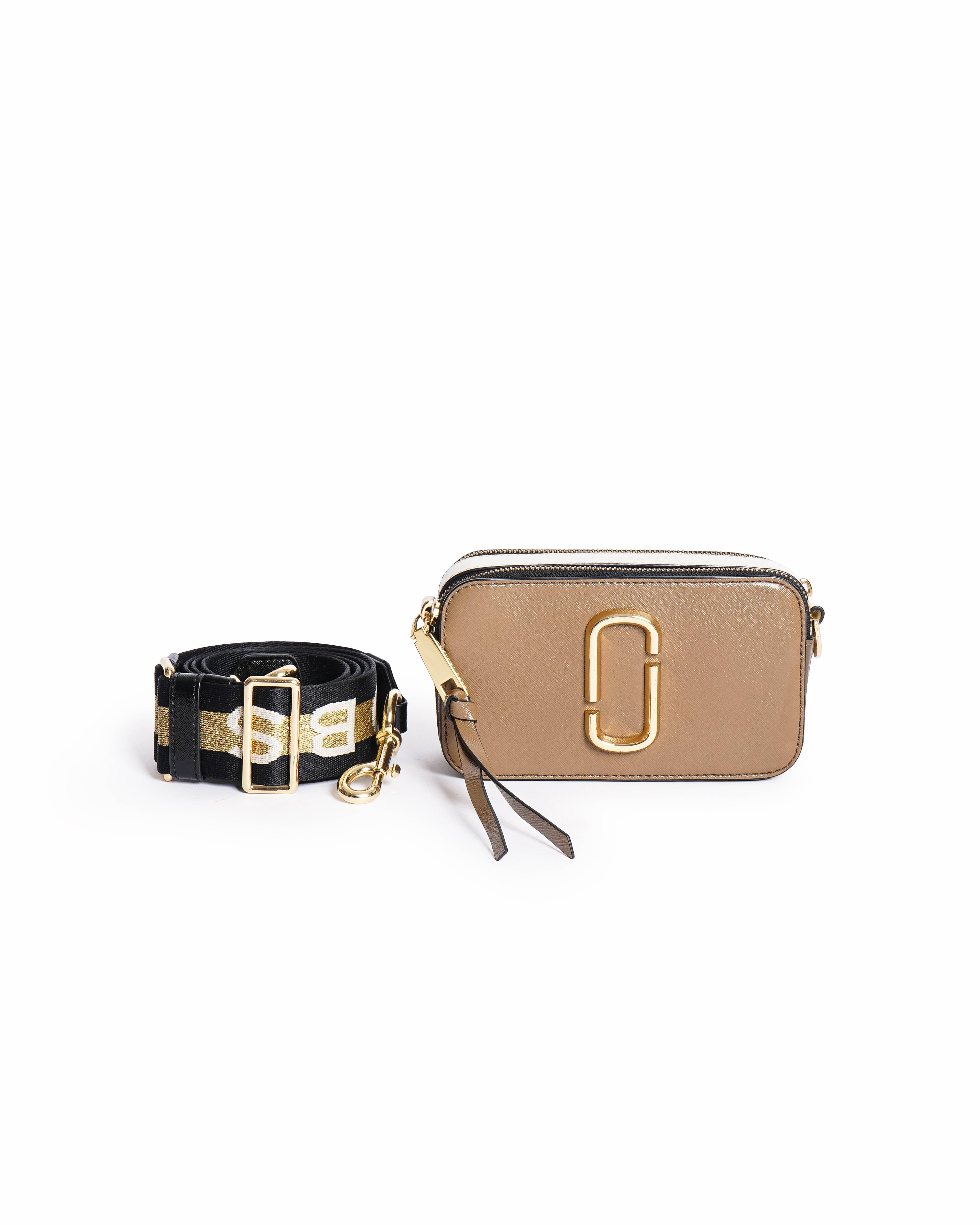 Marc jacobs beige the snapshot crossbody bag