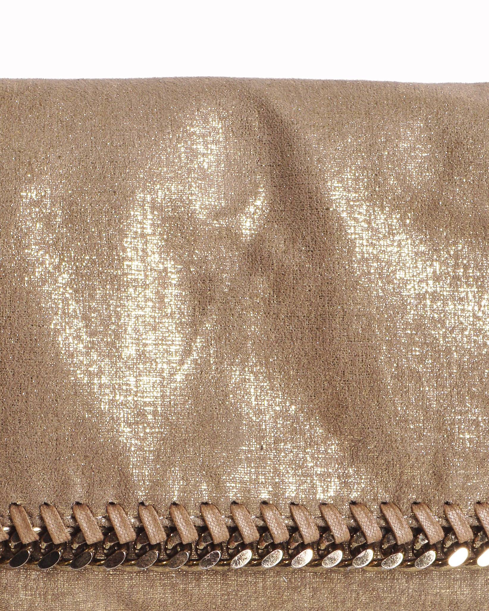Stella McCartney Metallic Champagne Gold Falabella Chain Shoulder Bag