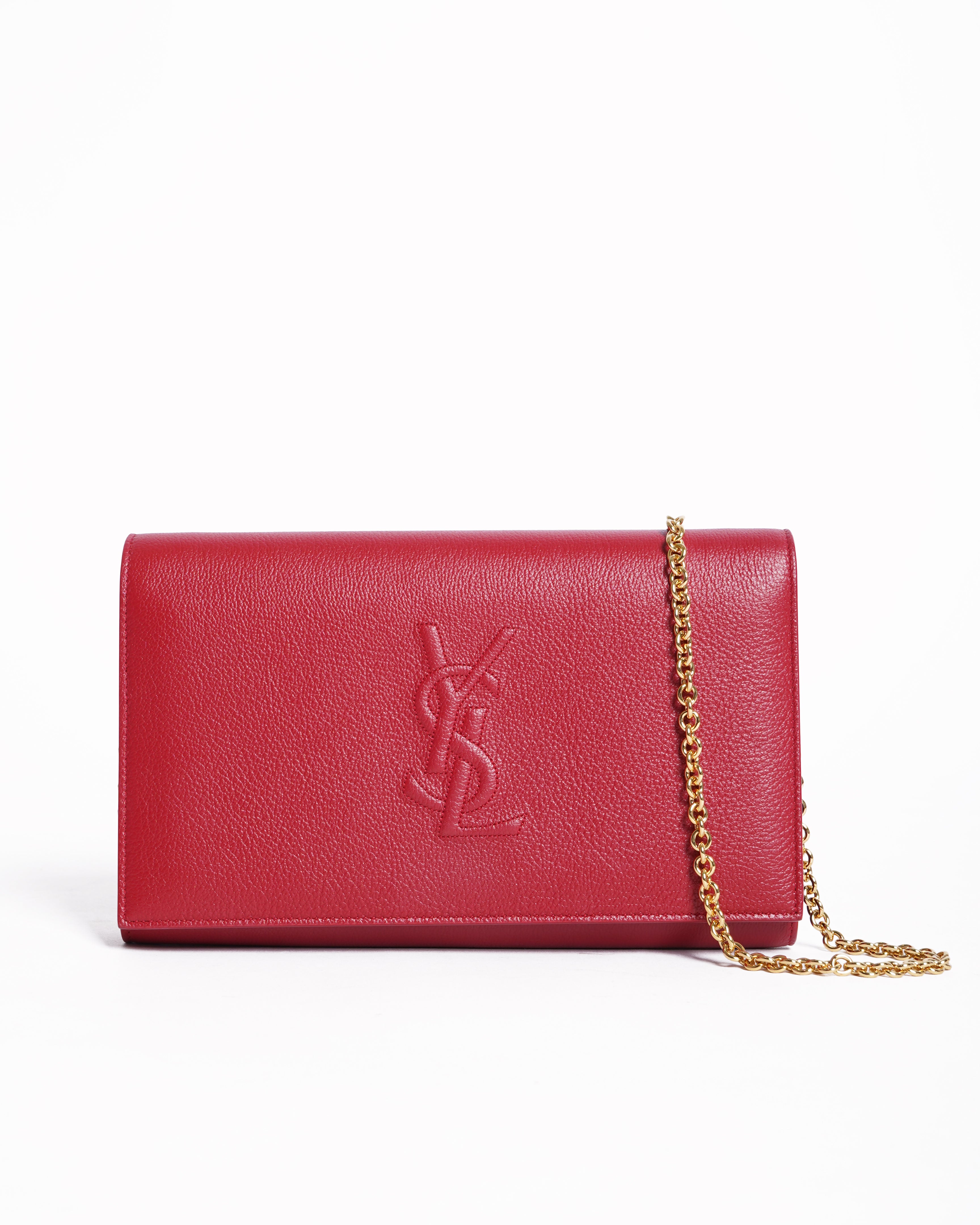 Yves Saint Laurent Leather Belle de Jour Chain Wallet