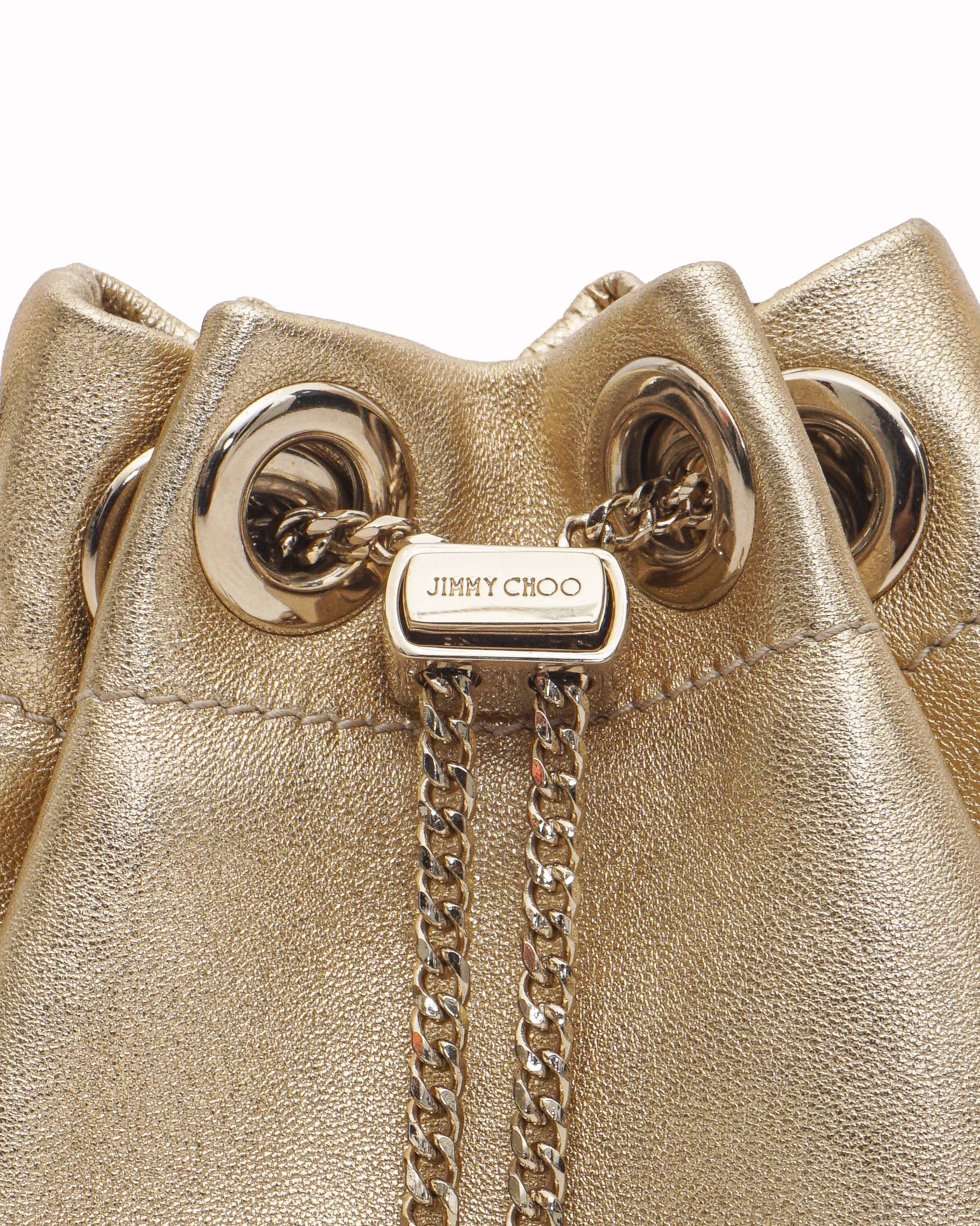 Jimmy Choo Micro Bon Bon
Gold Metallic Nappa Mini Bag