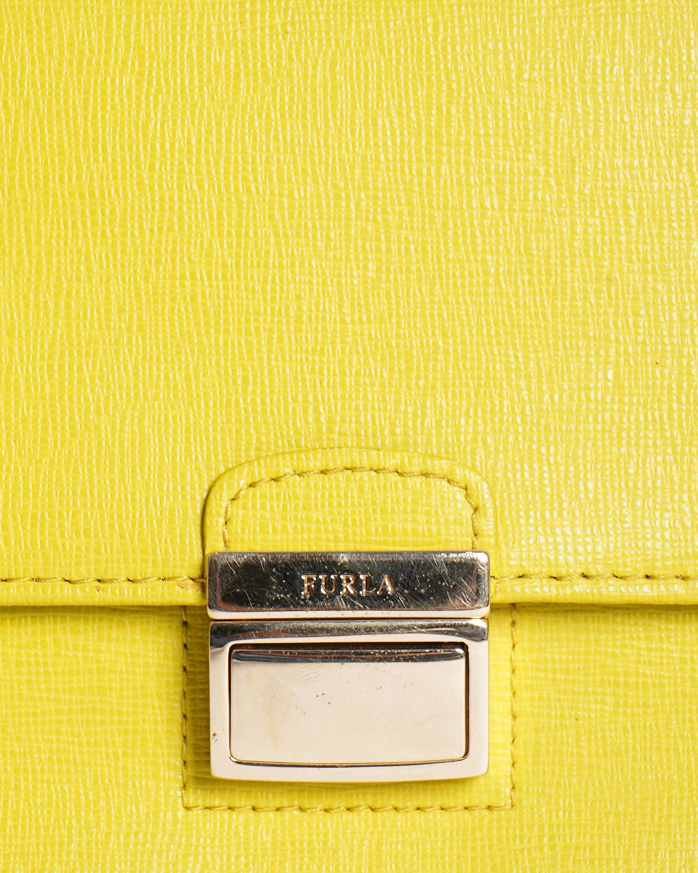 Furla yellow mini crossbody bag