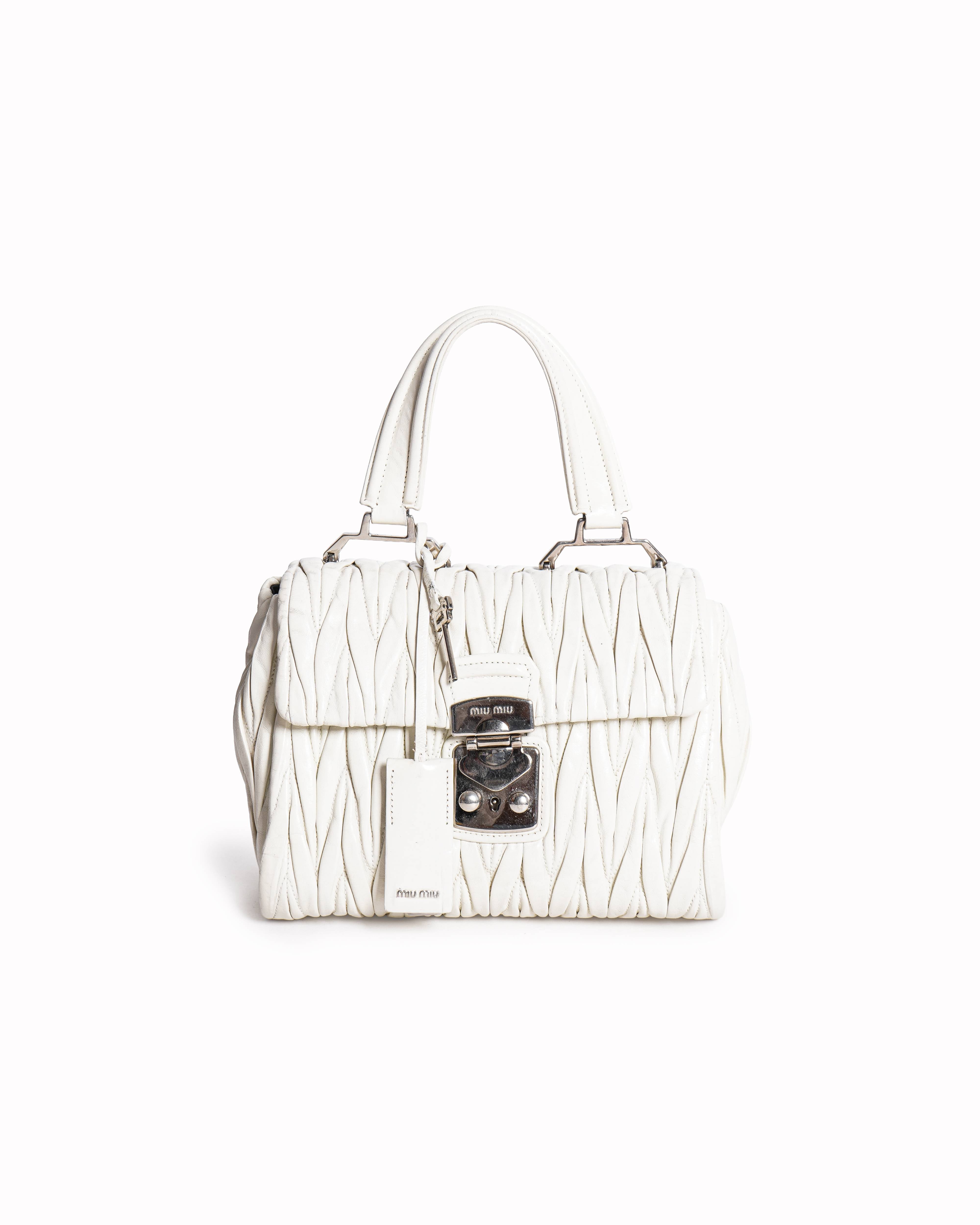 Miu Miu Matelassé Leather top handle Bag