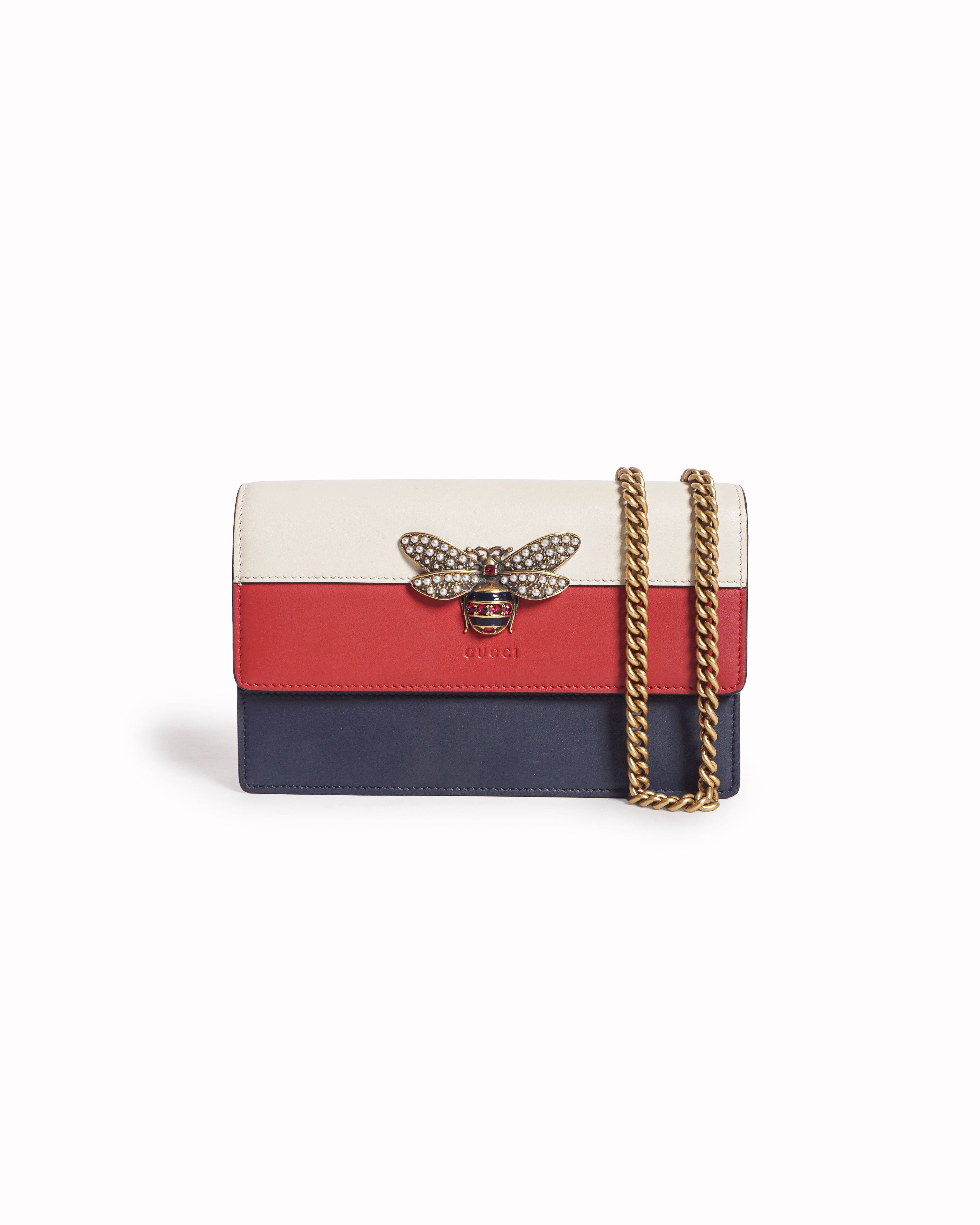Gucci Queen Margaret Tri-Color Leather Bee Bag