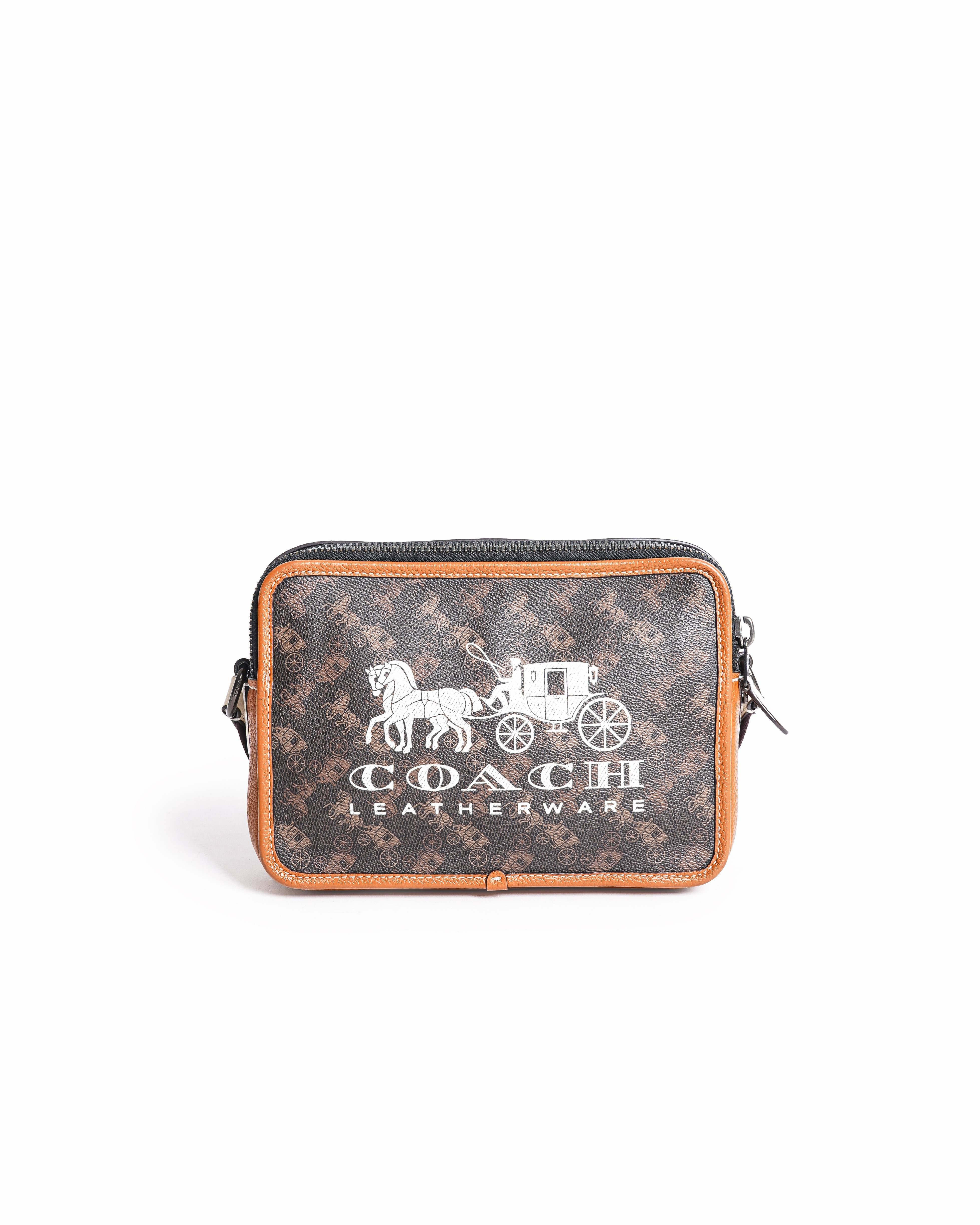 Coach Carriage Print Crossbody Bag with Adjustable Strap