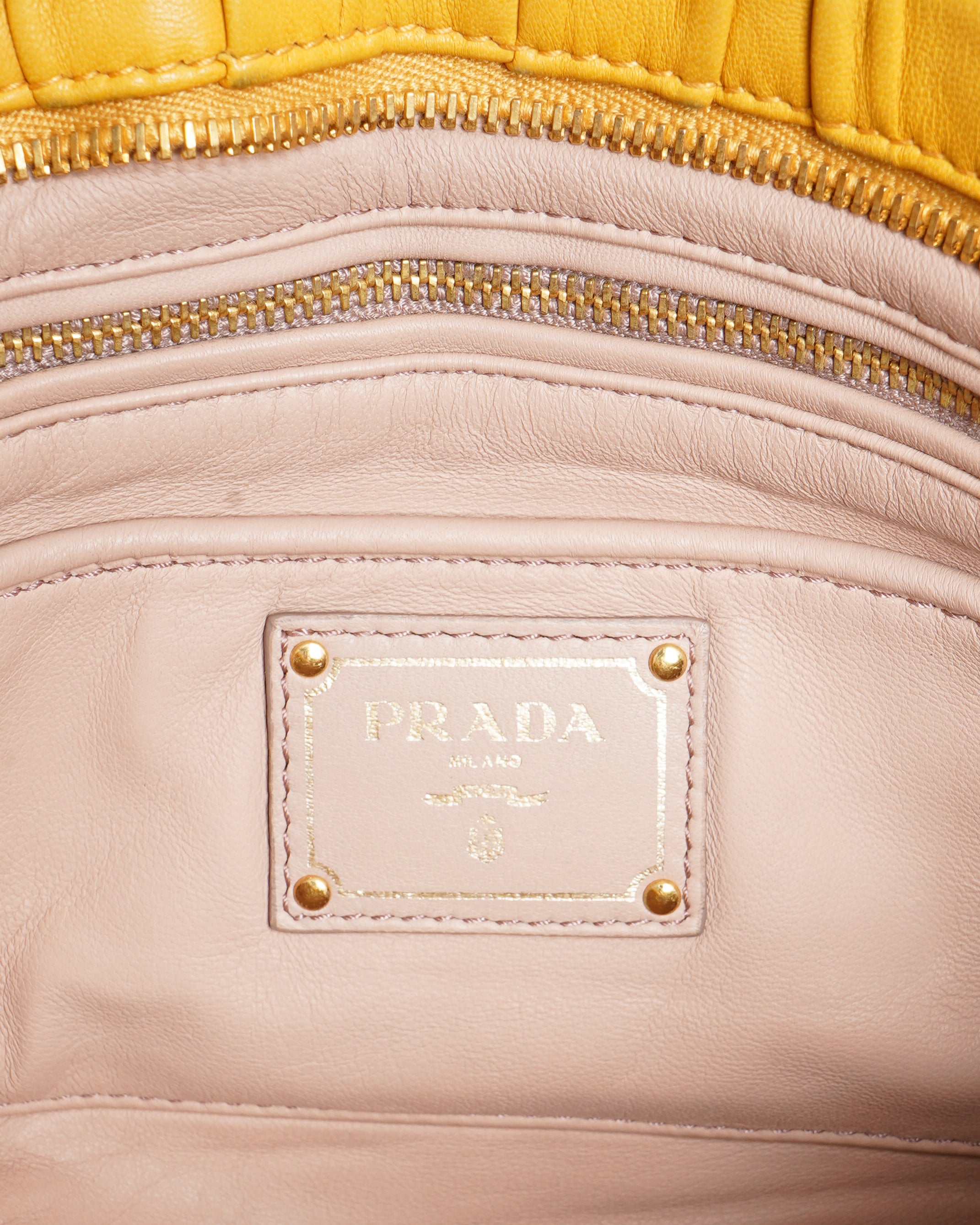 Prada nappa gaufre leather clutch bag