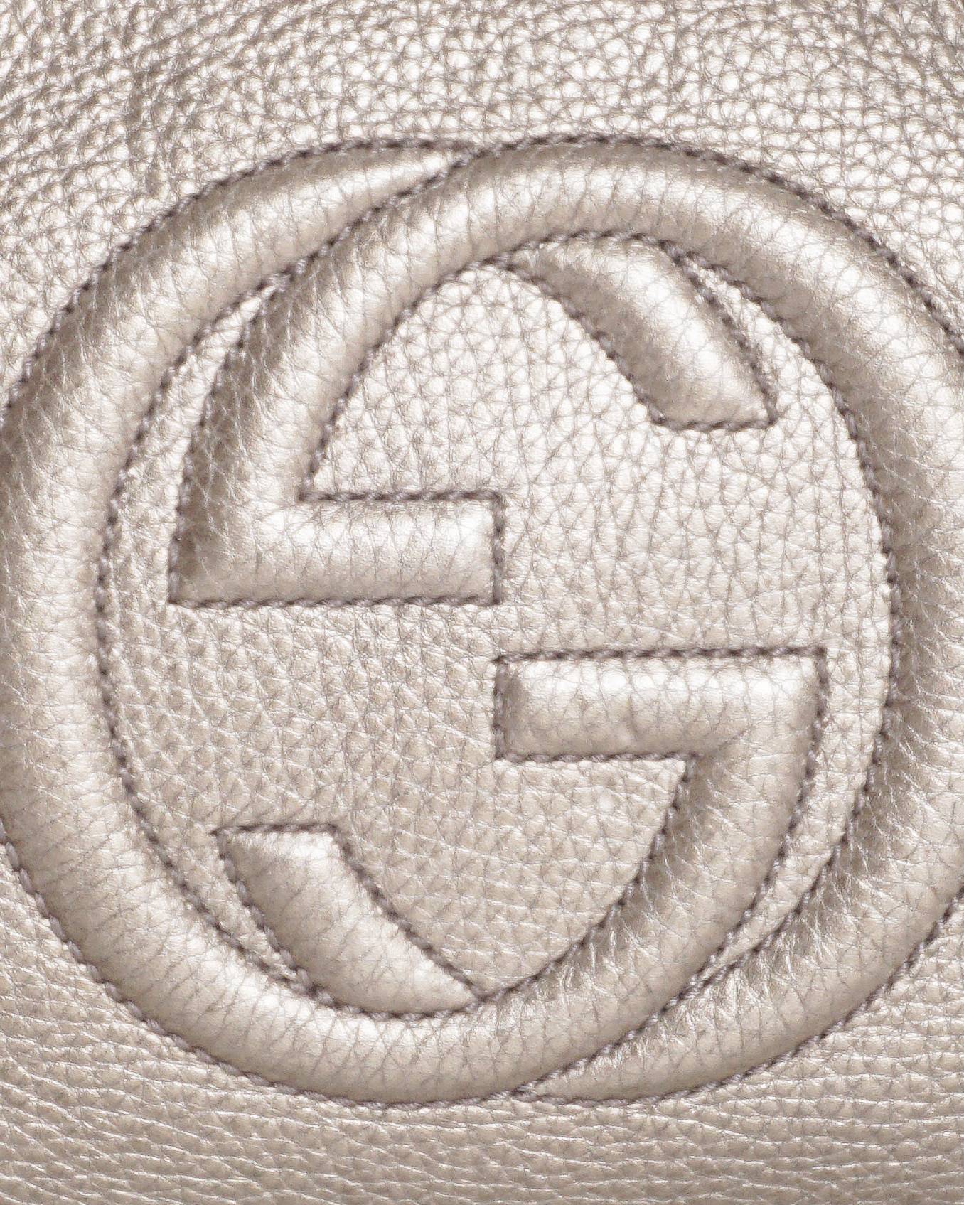 Gucci Metallic Gold Leather Medium Soho Chain Shoulder Bag