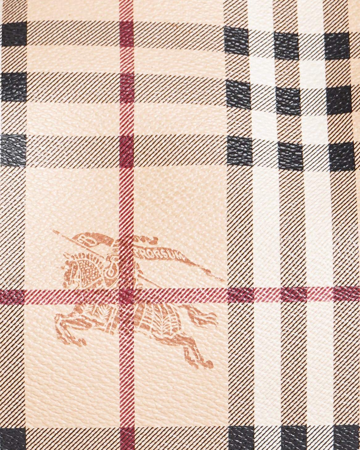 Burberry Leather Trimmed Haymarket Check Coated Canvas Canterbury tote bag