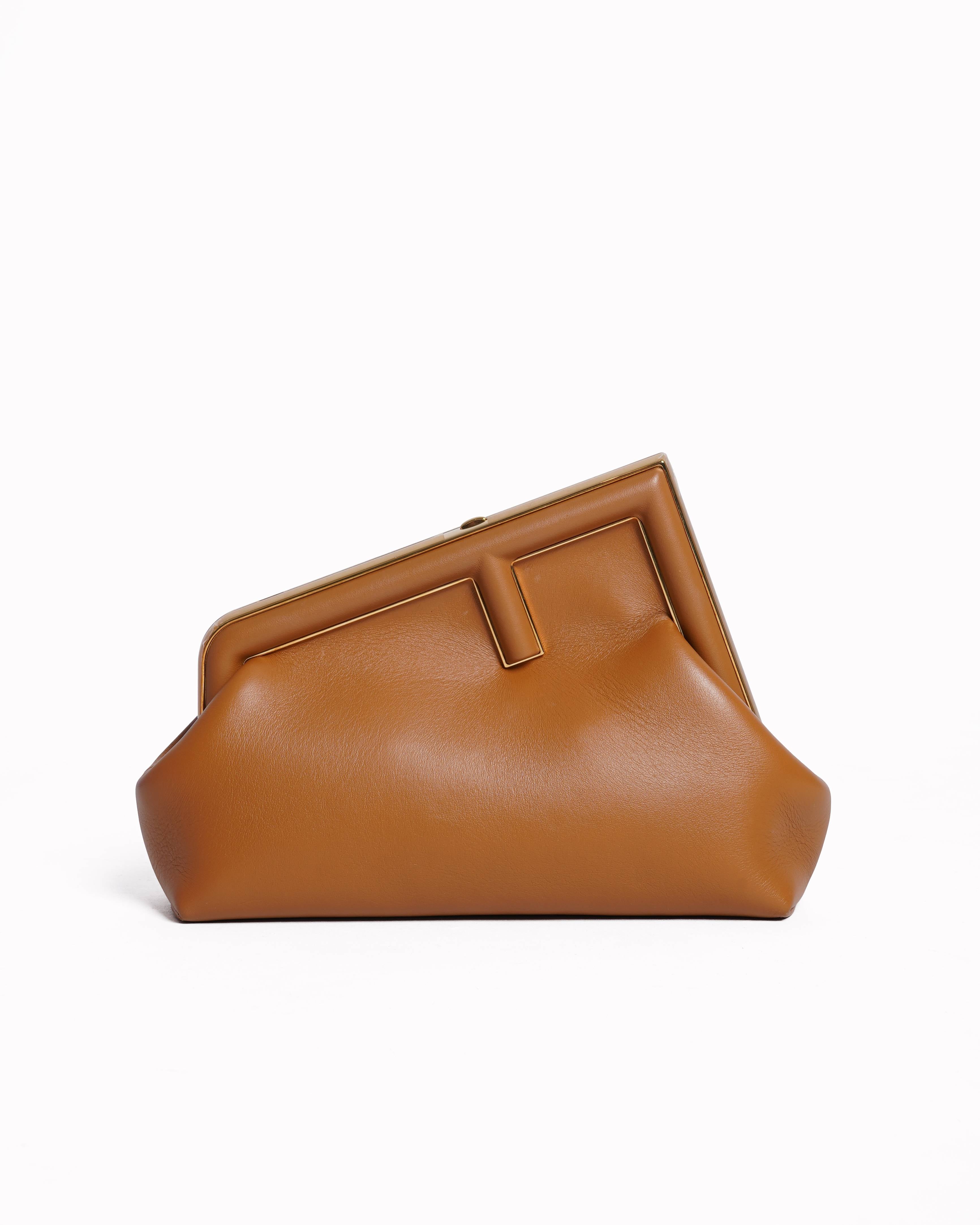 Fendi first small leather bag in tan