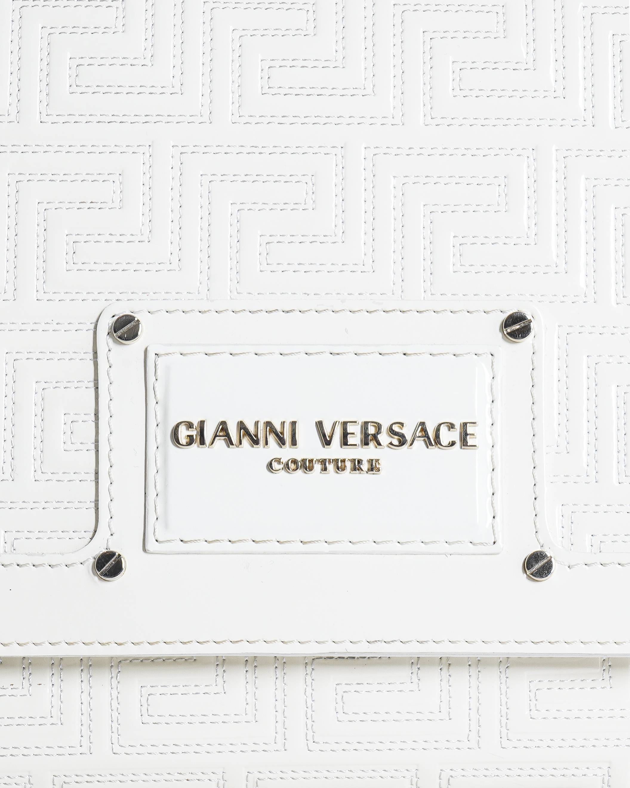 Gianni Versace Couture Quilted Greca Chain Satchel