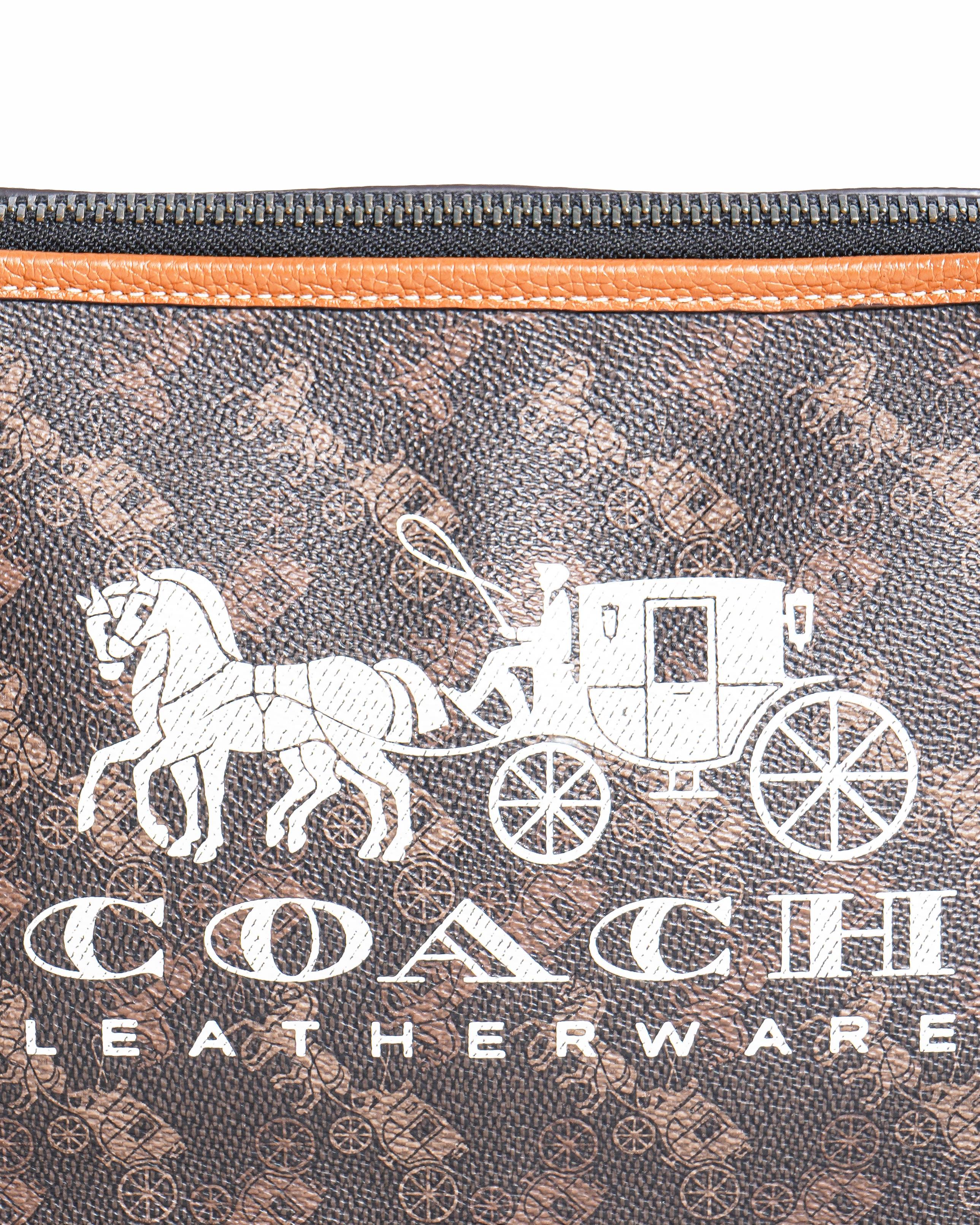 Coach Carriage Print Crossbody Bag with Adjustable Strap