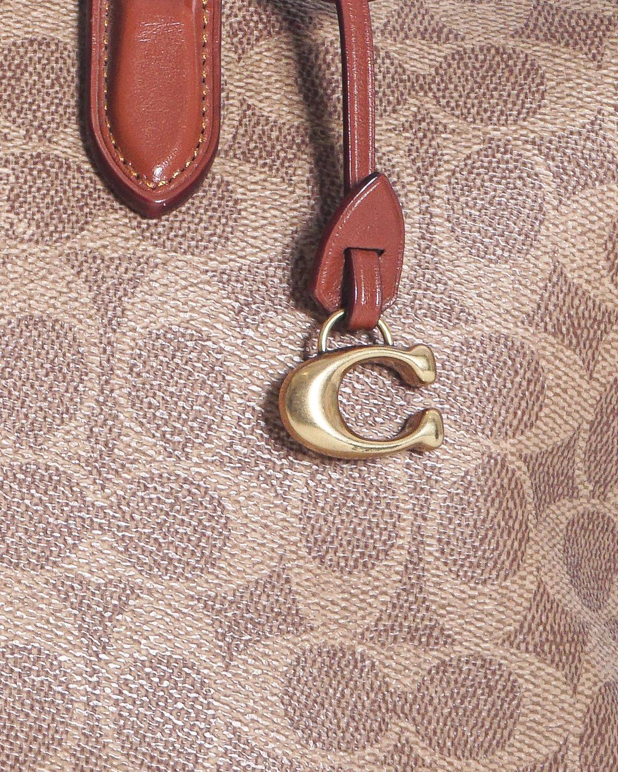 Coach Cara Signature Medium Satchel Bag
