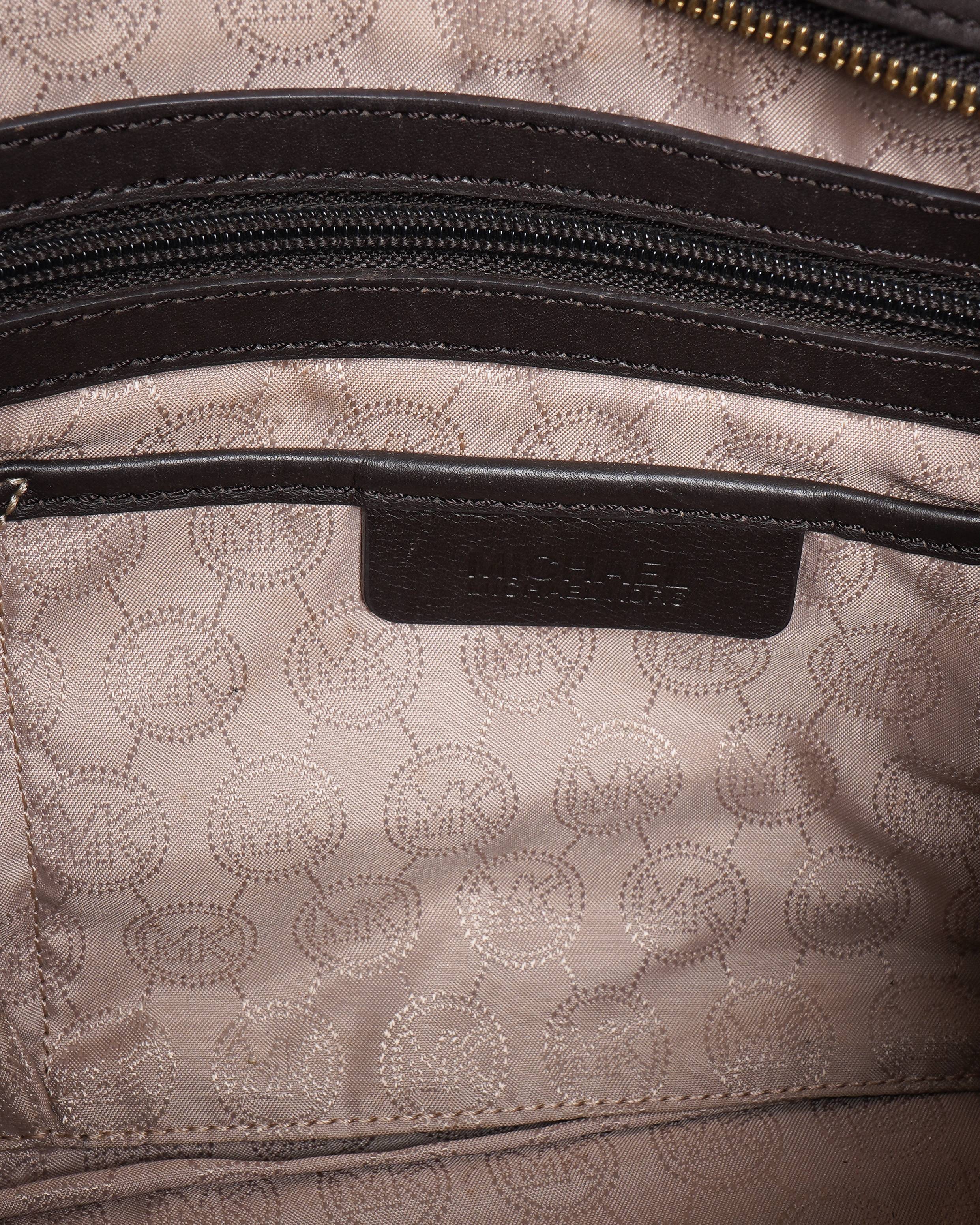 Michael Kors Hamilton Traveler Satchel Bag In Leopard Calf Hair