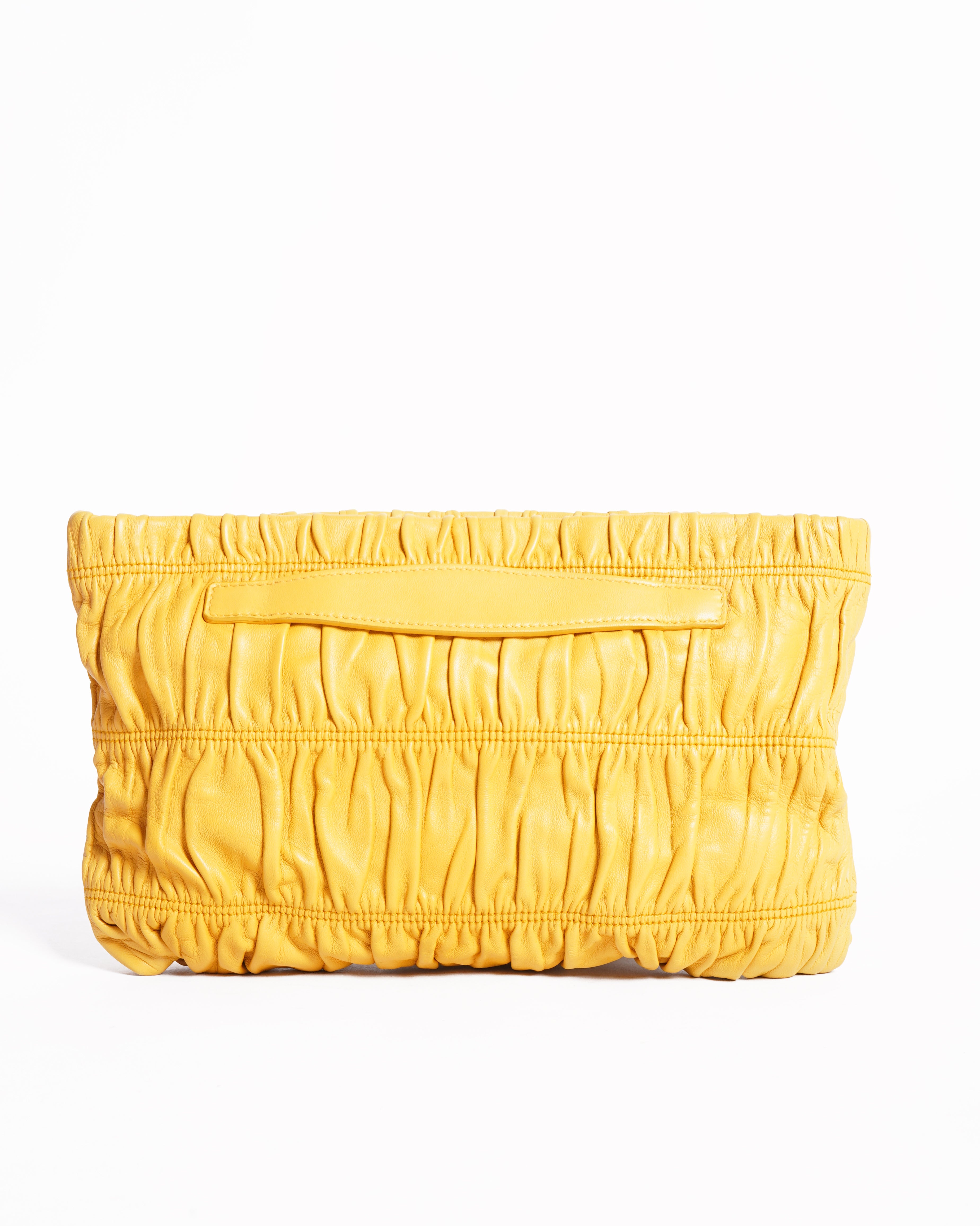 Prada nappa gaufre leather clutch bag