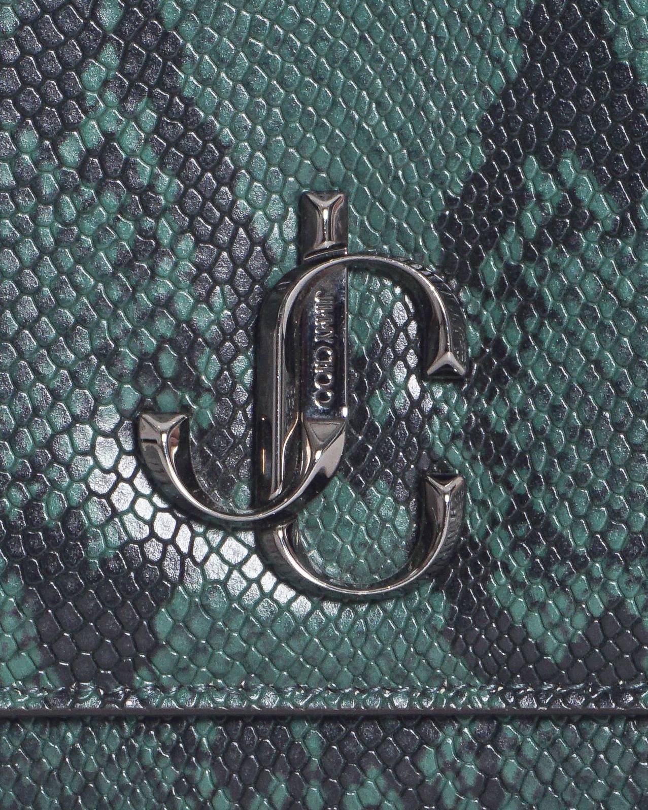 Jimmy Choo Varenne Embossed Leather Crossbody Bag In Green