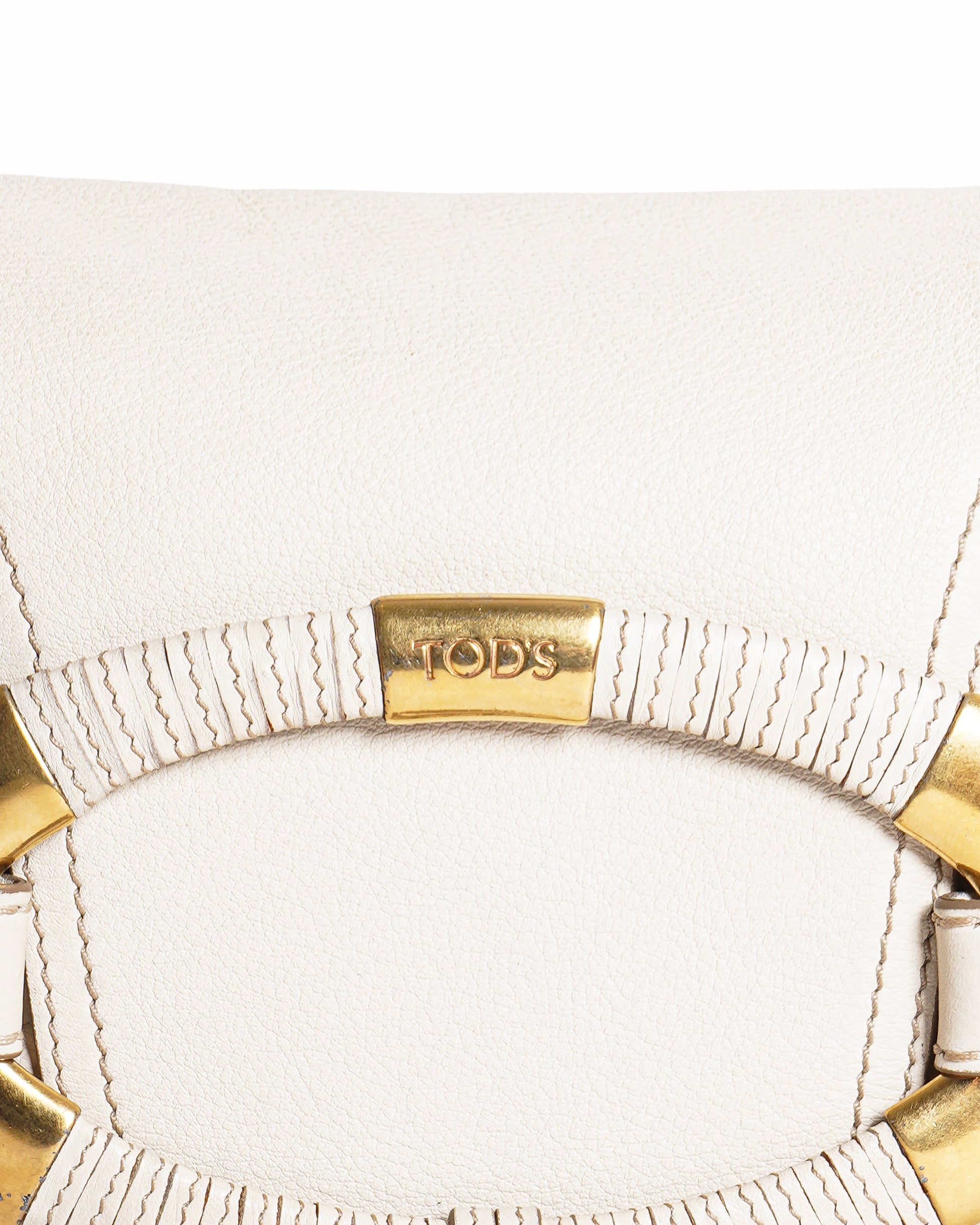 Tod's white leather shoulder bag
