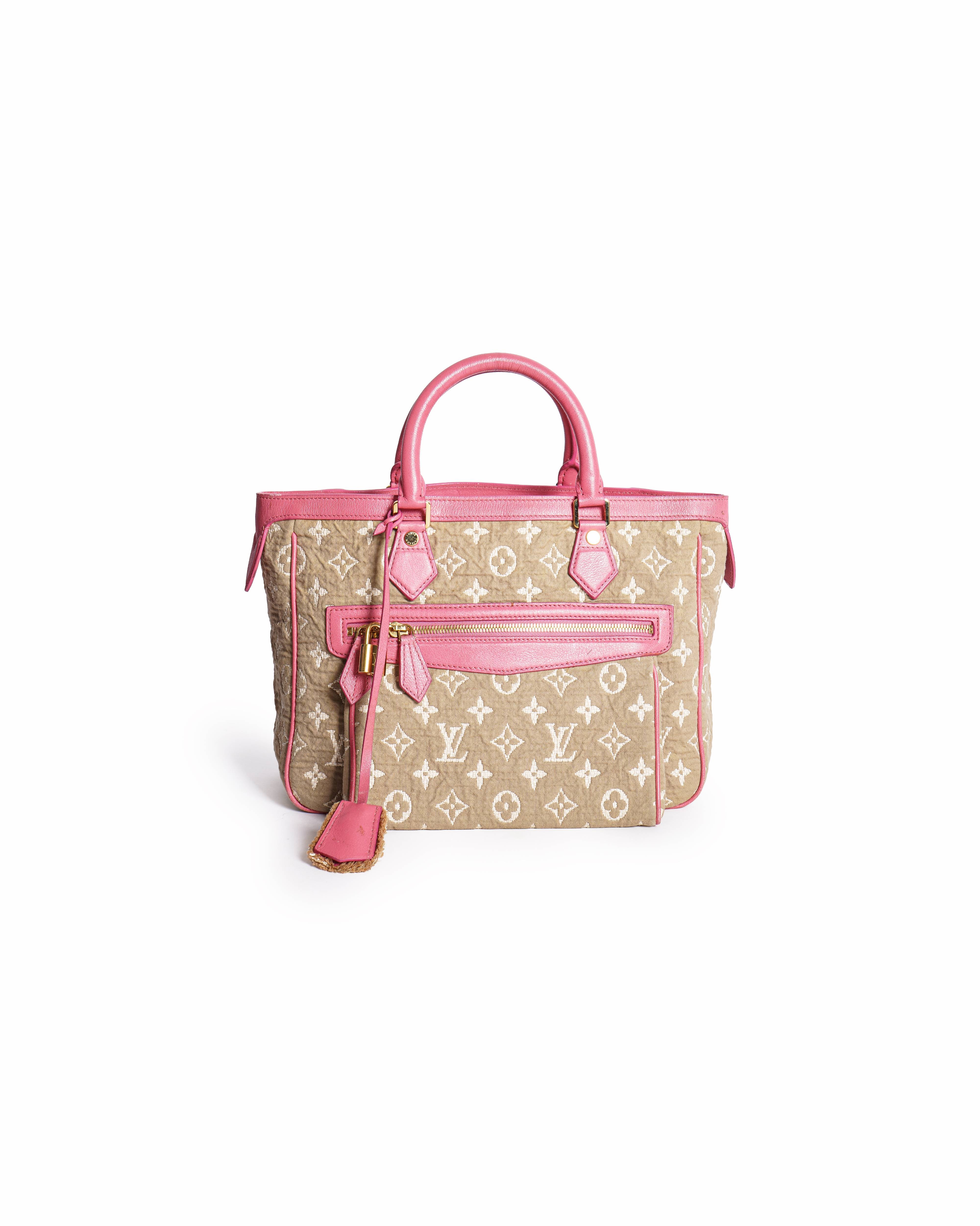 Louis Vuitton Pink & Beige Sabbia Top Handle Bag