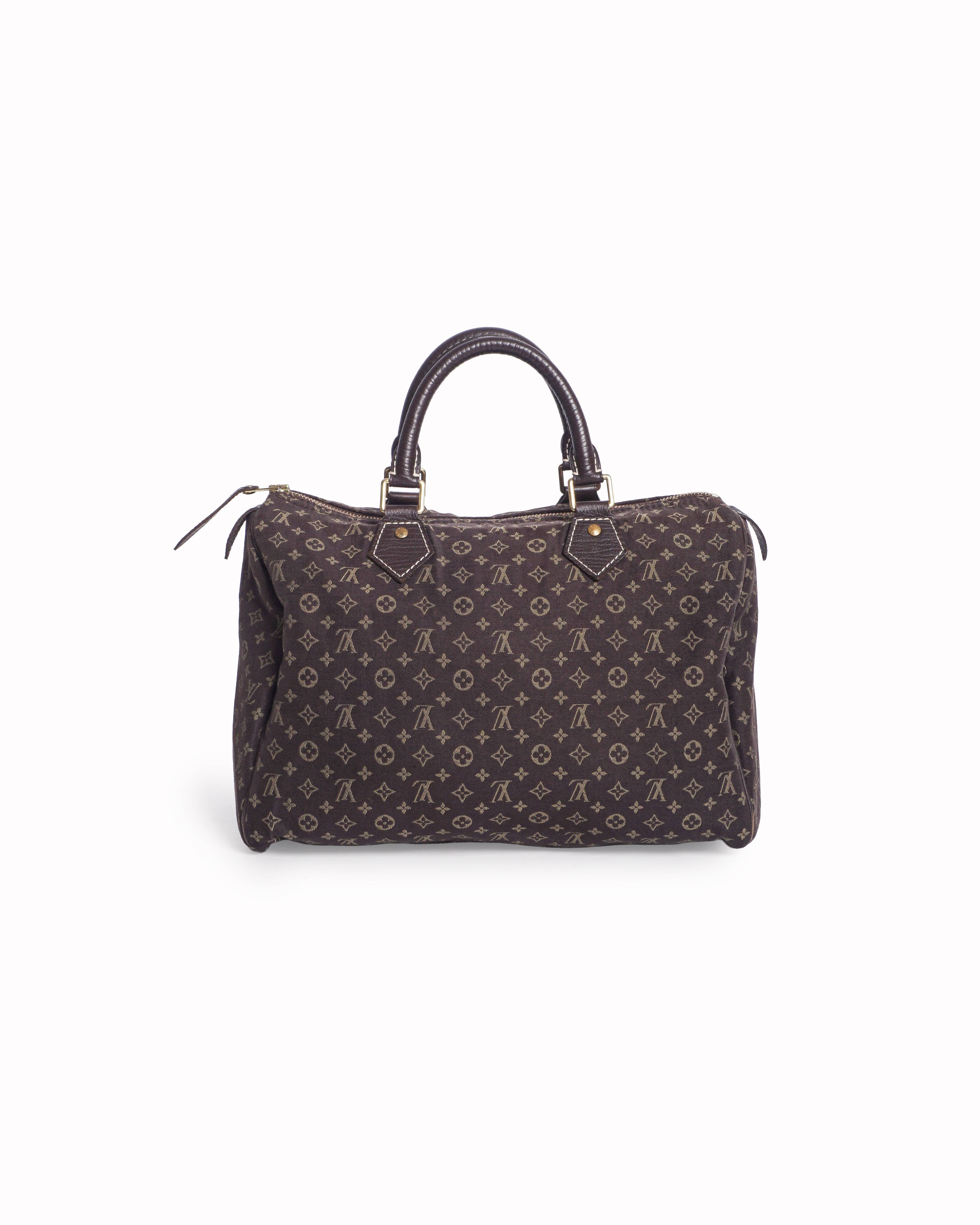 Louis Vuitton Brown Monogram Small Lin Speedy 30 Bag