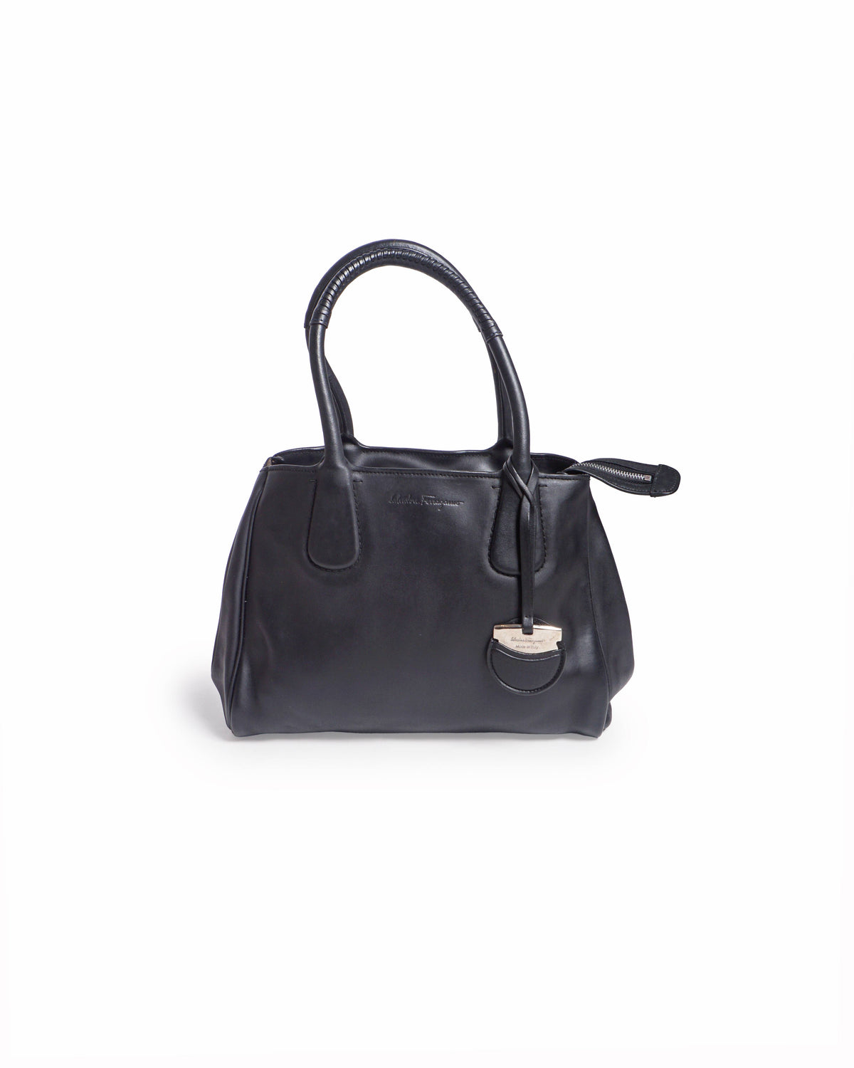 Salvatore Ferragamo Black Leather Nolita Tote Bag