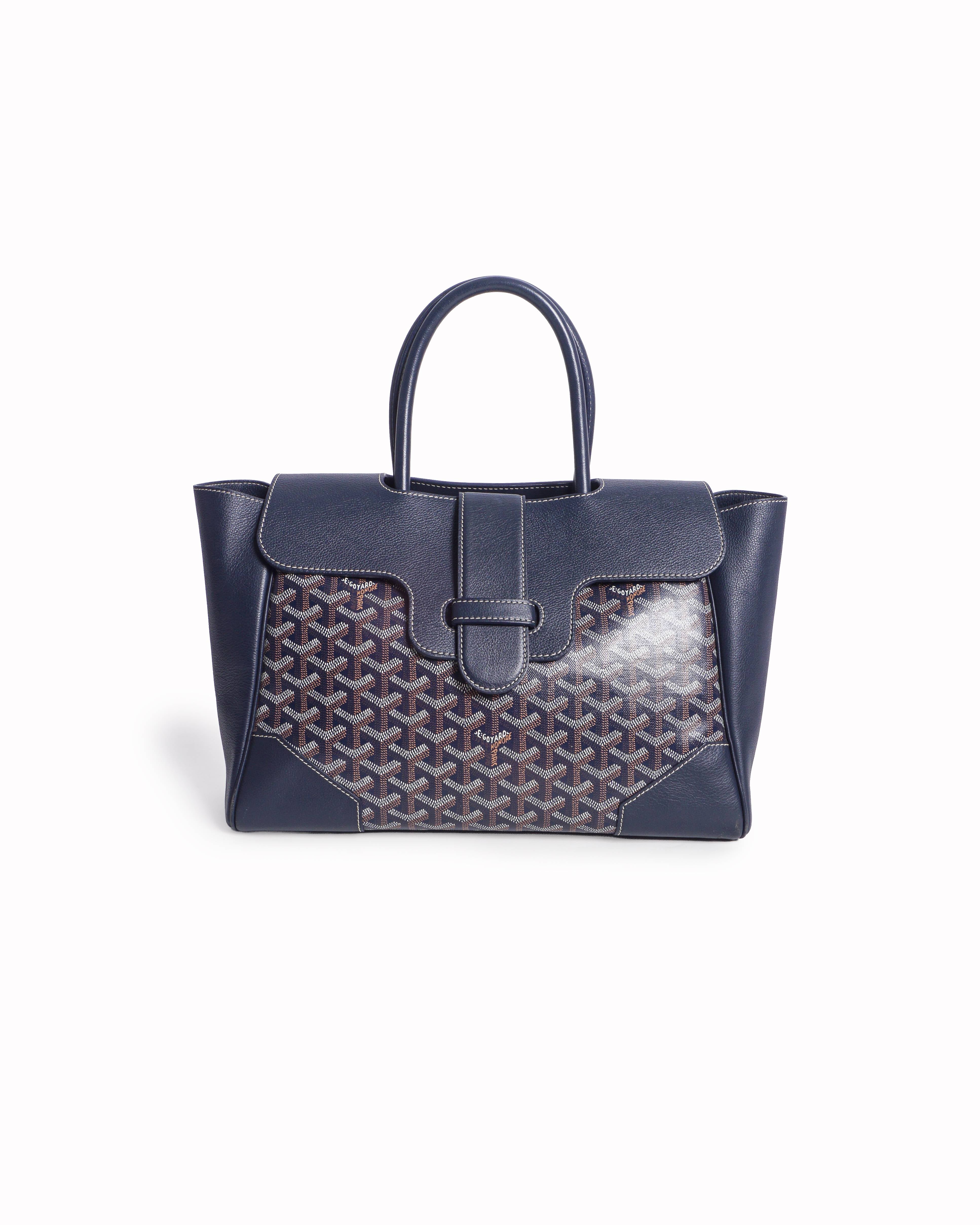 Goyard Goyardine Saigon Tote Bag Navy