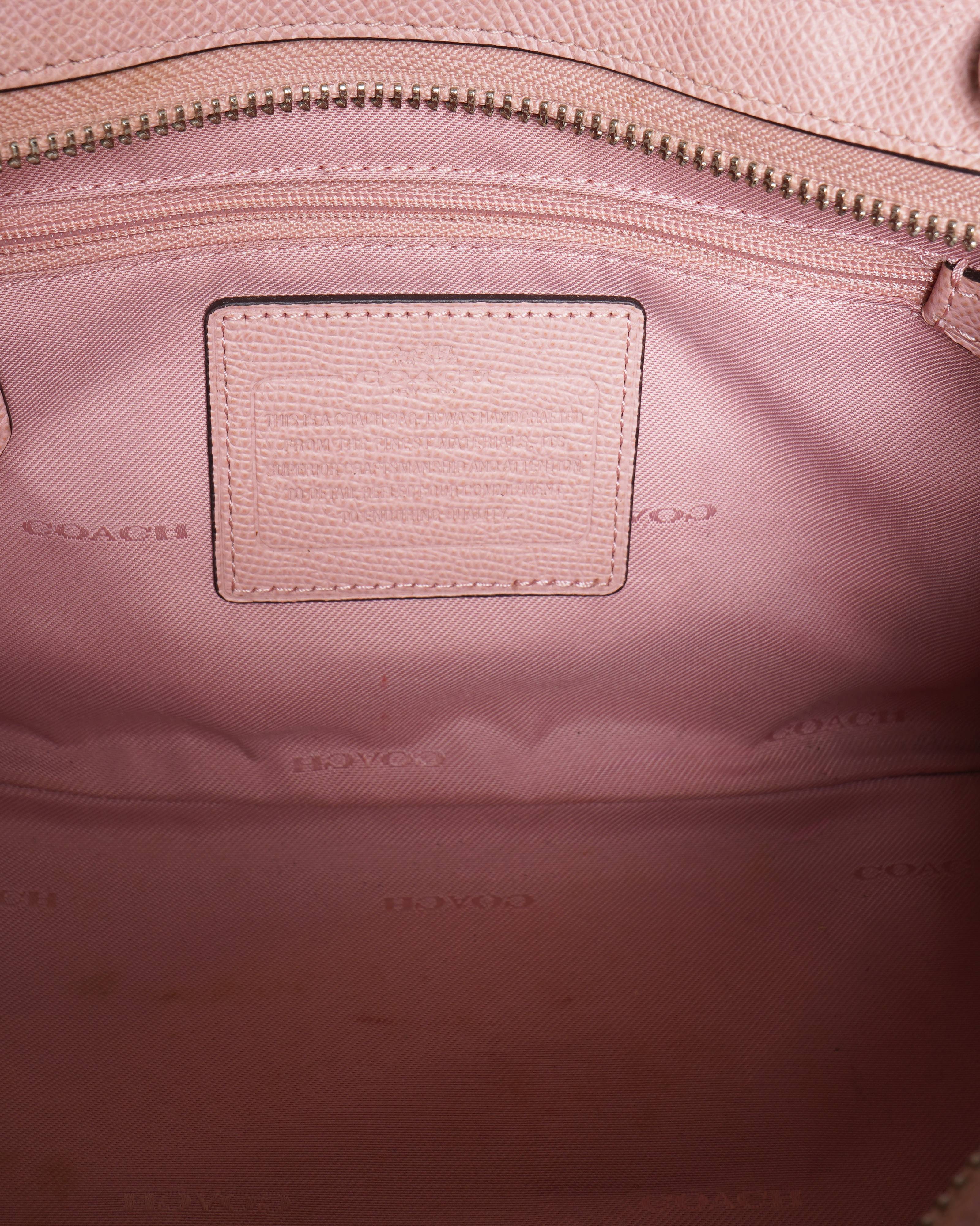 Coach Medium Satchel Shoulder Bag In Pink