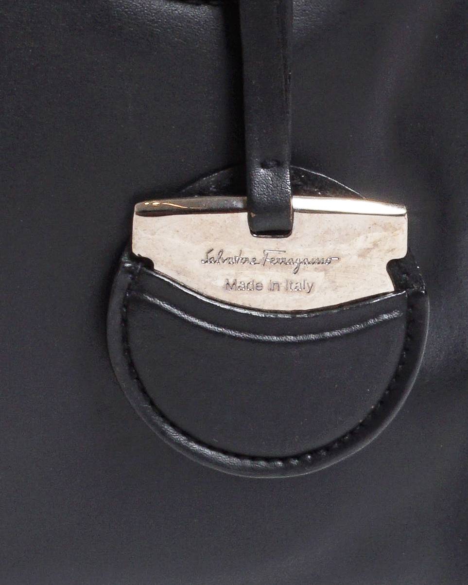 Salvatore Ferragamo Black Leather Nolita Tote Bag