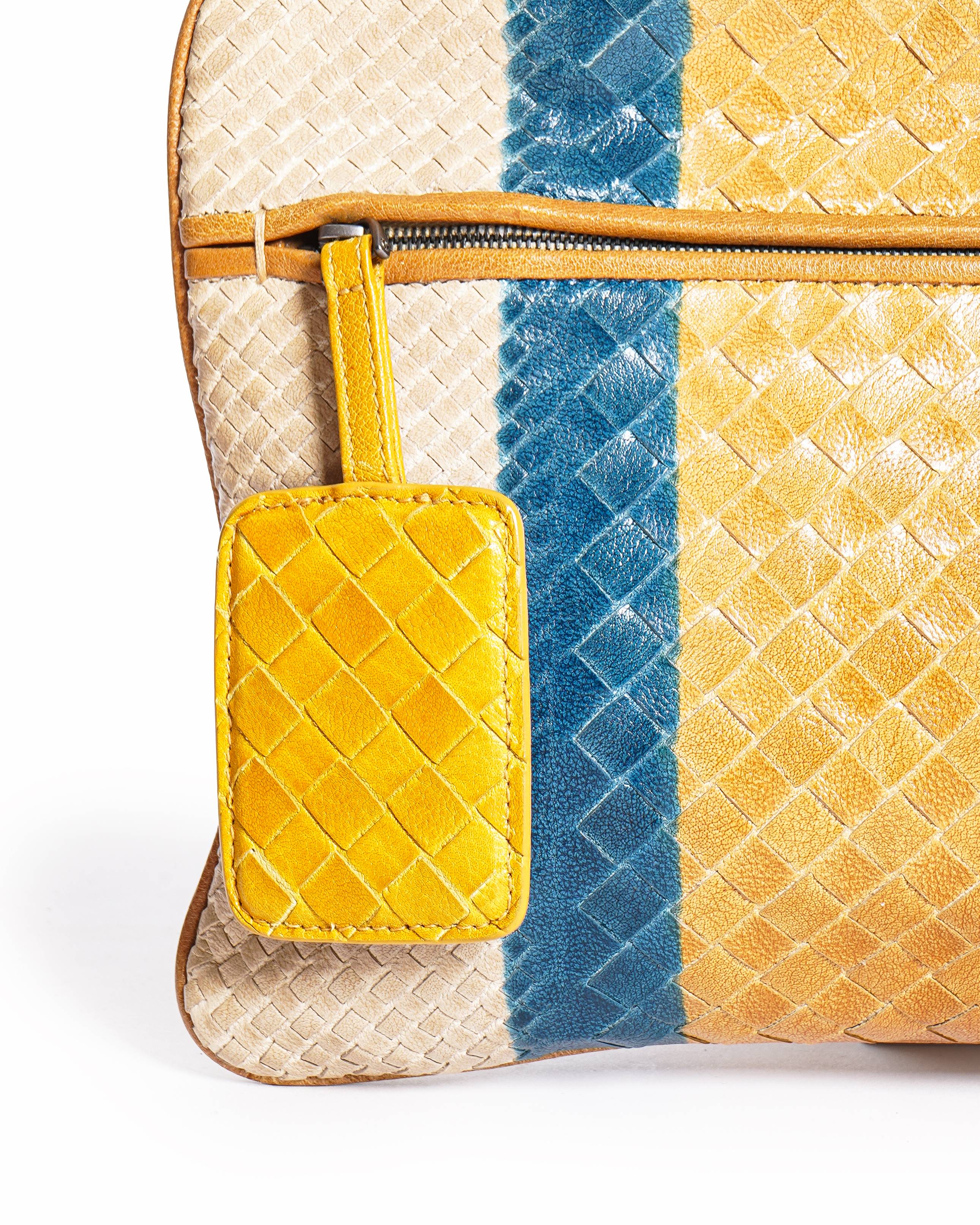 Bottega veneta intrecciato woven leather zip pouch