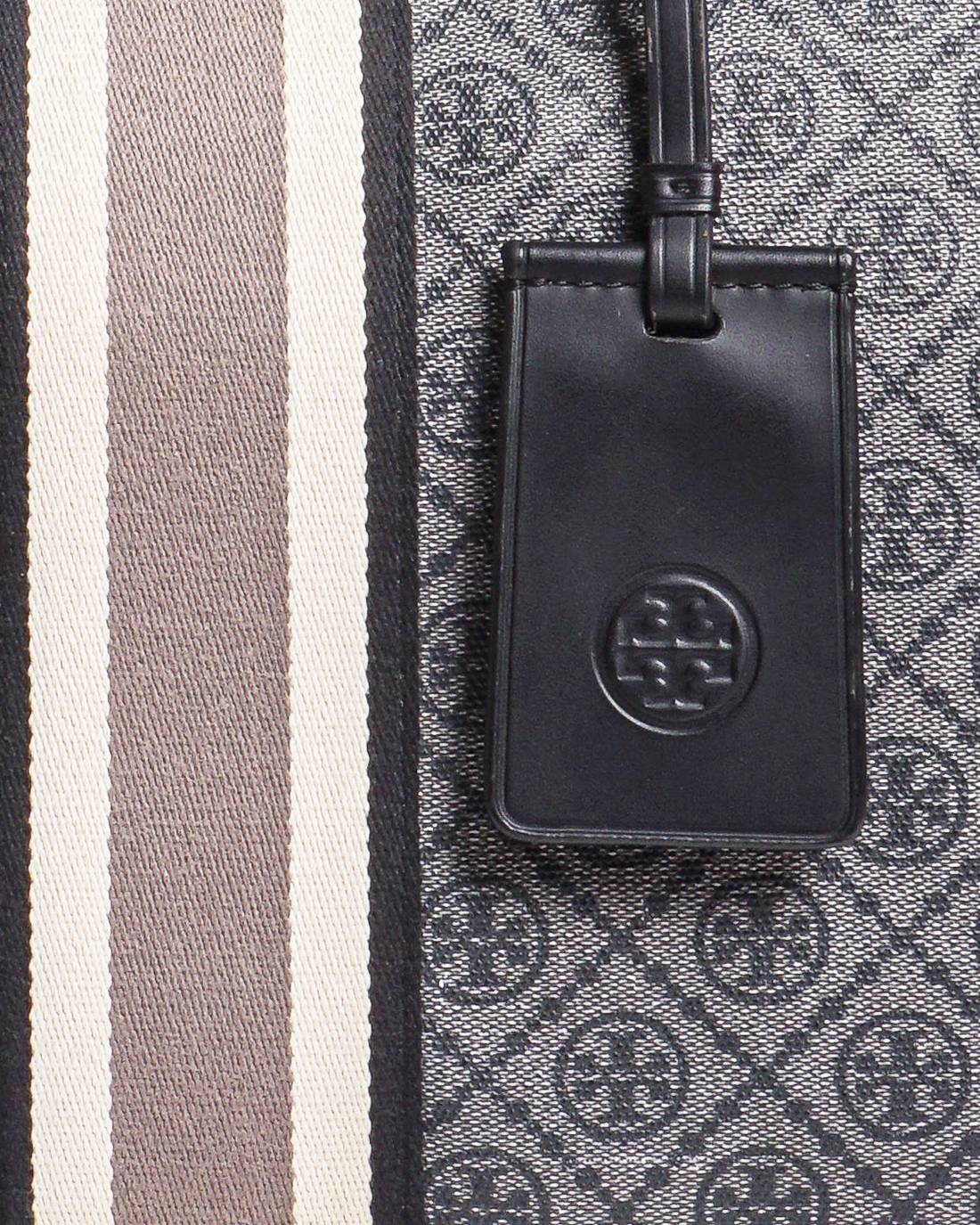 Tory Burch T Monogram Coated Canvas Top-Zip Tote Bag